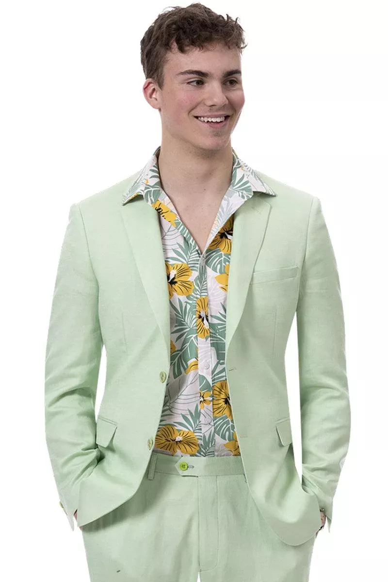 Mint Green Linen Suit by E.J. Samuel | Classic Men's Summer Style