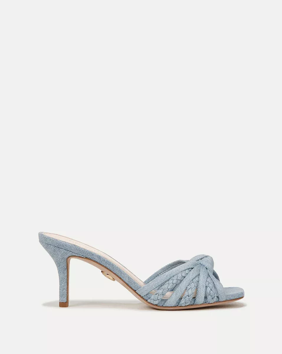 Misa Denim Knot-Front Sandal