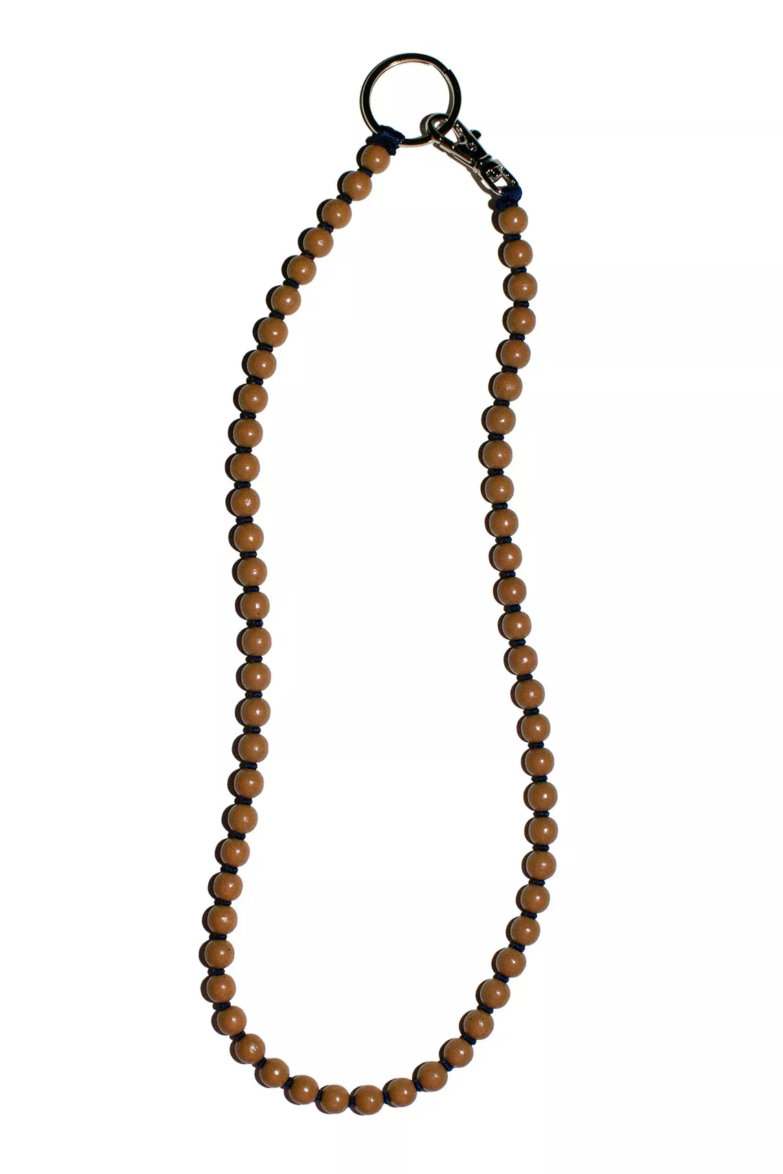 Mocca with Navy Perlen Long Keyholder