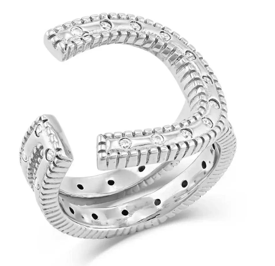 Montana Silversmith In Step Crystal Open Ring Style RG5356