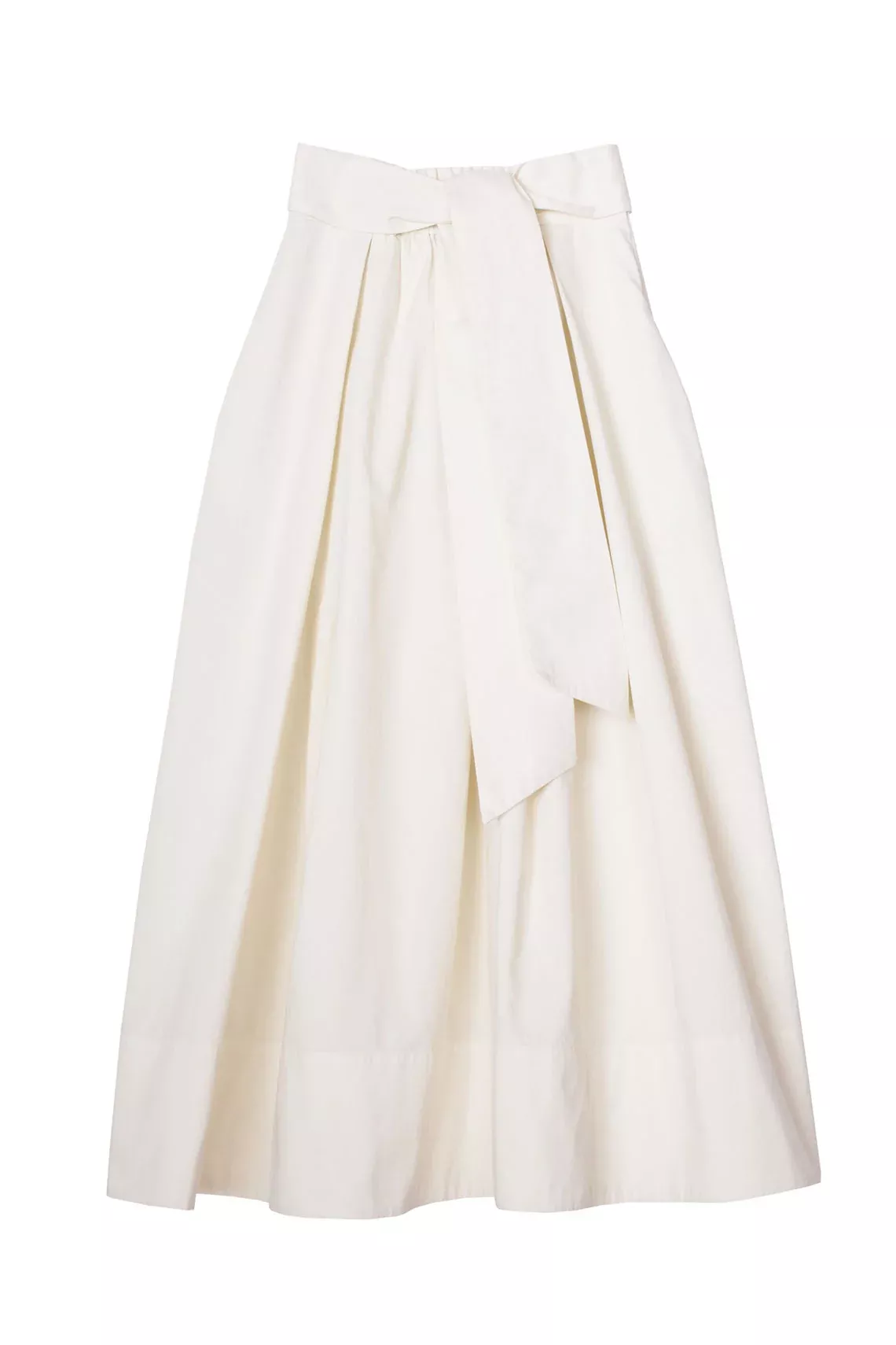 Natural Smocked Tie Skirt