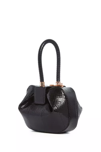Nina Bag in Black Snakeskin