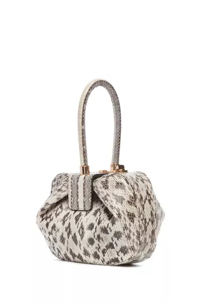 Nina Bag in Black & White Snakeskin