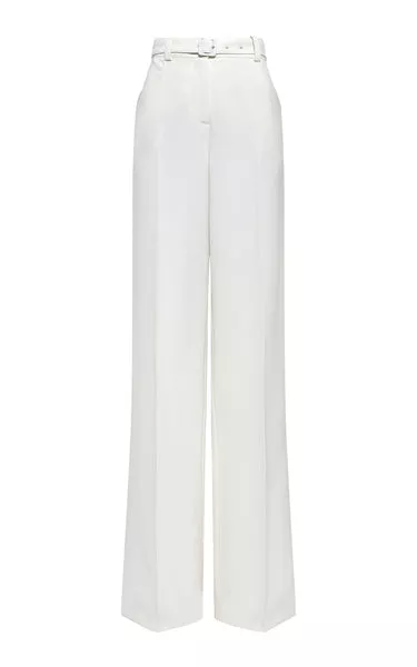 Norman Wide-leg Pant in Ivory Recycled Virgin Wool