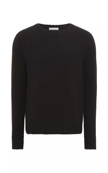 Norwich Knit Sweater in Black Cashmere