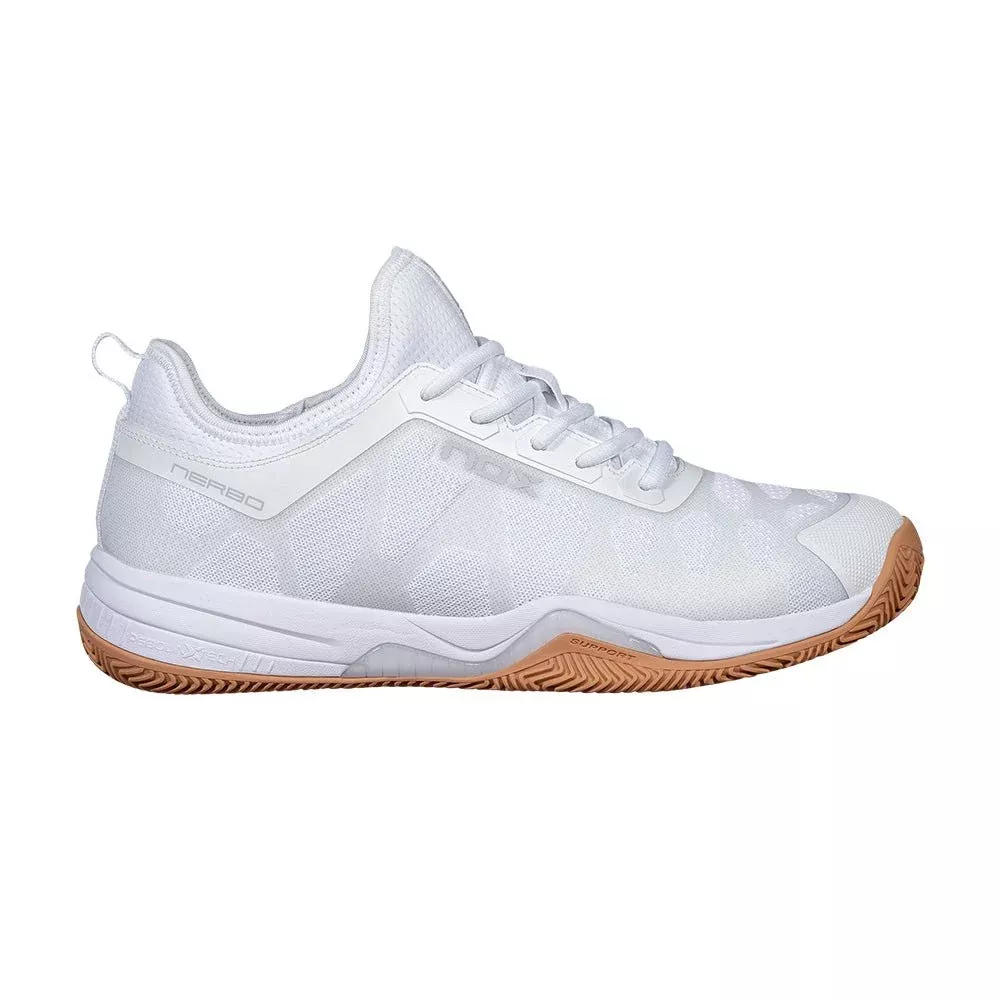 NOX NERBO White/Gum Rubber 2026 Padel Shoes