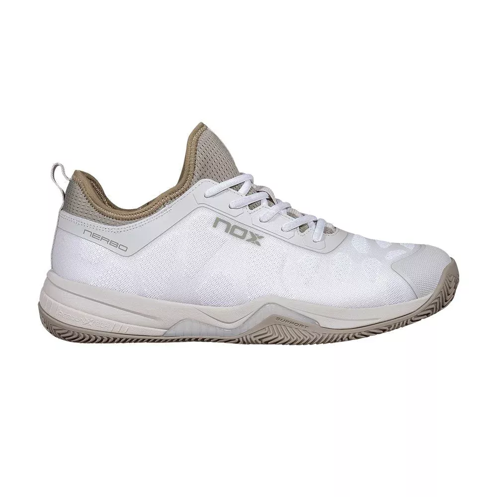 NOX NERBO White/Vetiver 2026 Padel Shoes