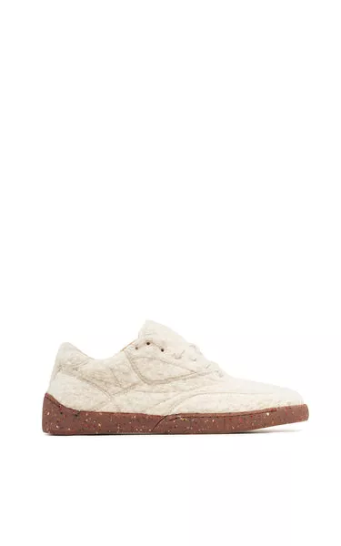 Ohio Slip-on Sneaker in Ivory Cashmere Boucle