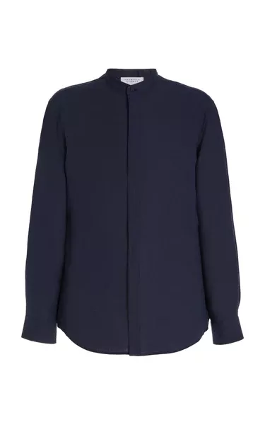 Ollie Shirt in Dark Navy Linen