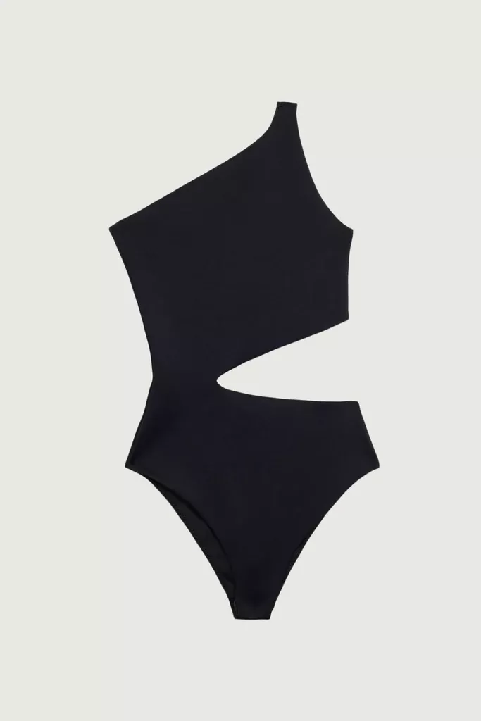 ONE SHOULDER ONE-PIECE SWIMSUIT WITH CUTOUT