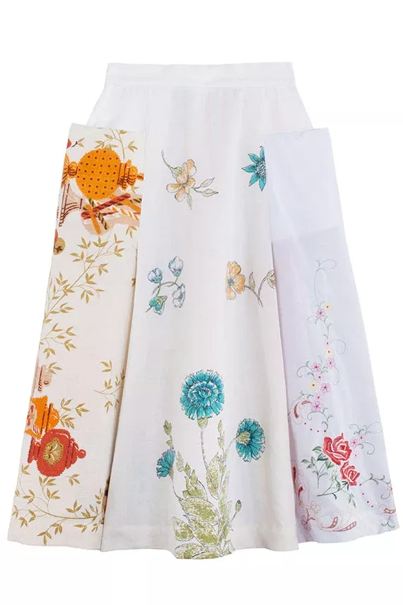 Ooak Tablecloth Dinner Party Skirt