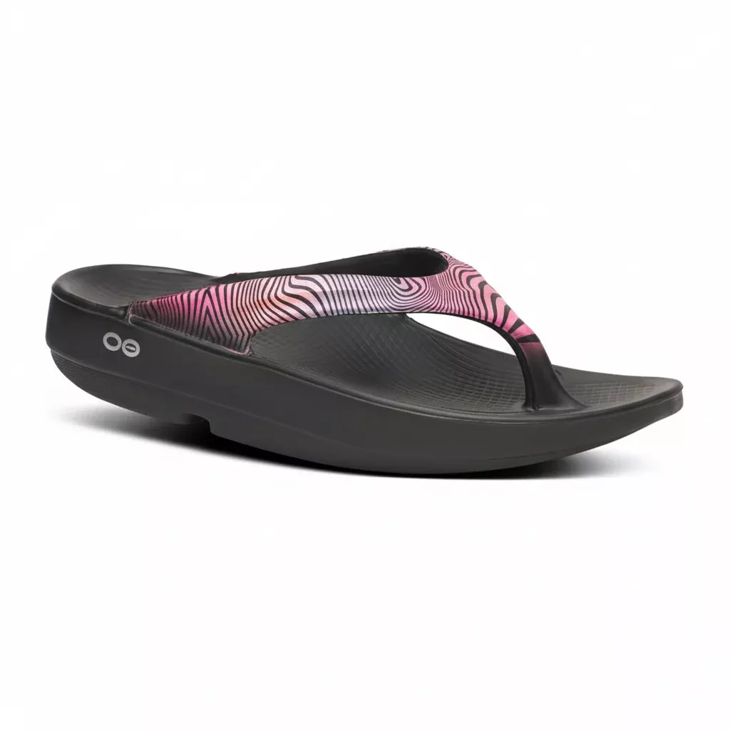 OOFOS OOlala Women’s Limited Sandal – Disco Zebra