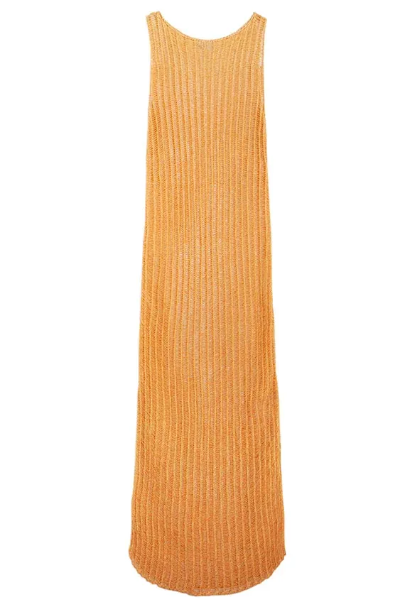 Orange Knit Zaire Dress