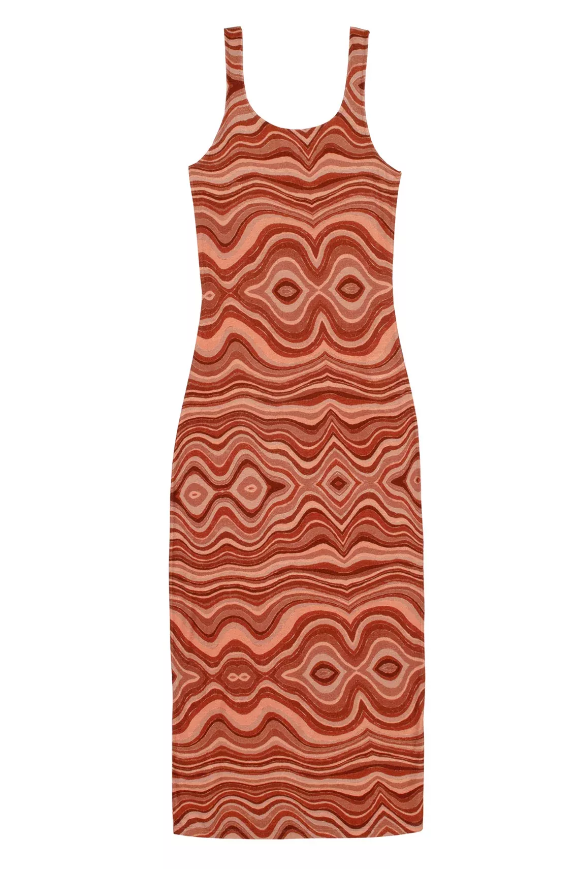 Orange Wave Marsden Dress