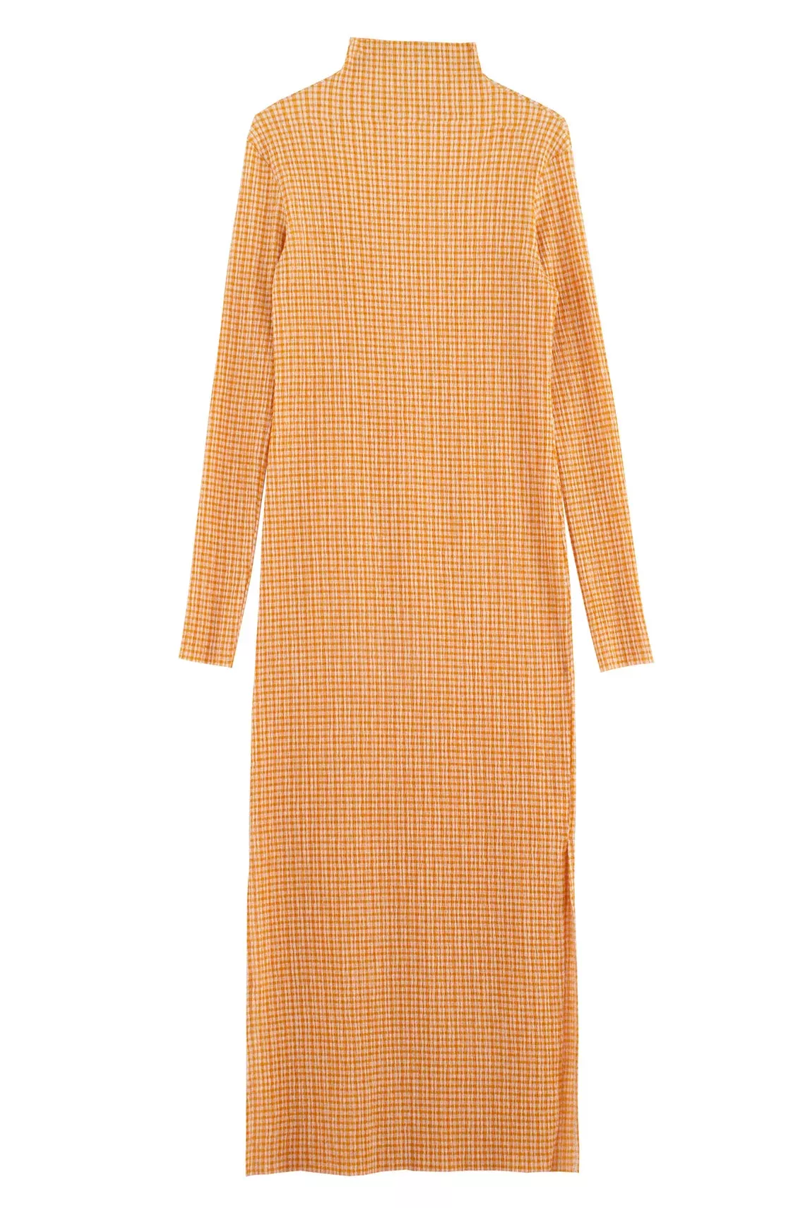 Orange and White Gingham Dress