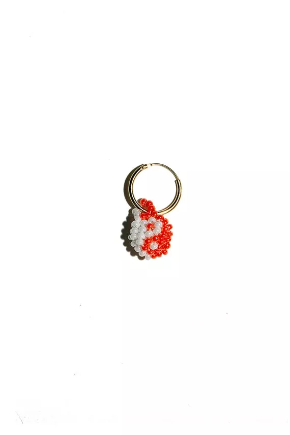 Orange White Yin Yang Mini Bling