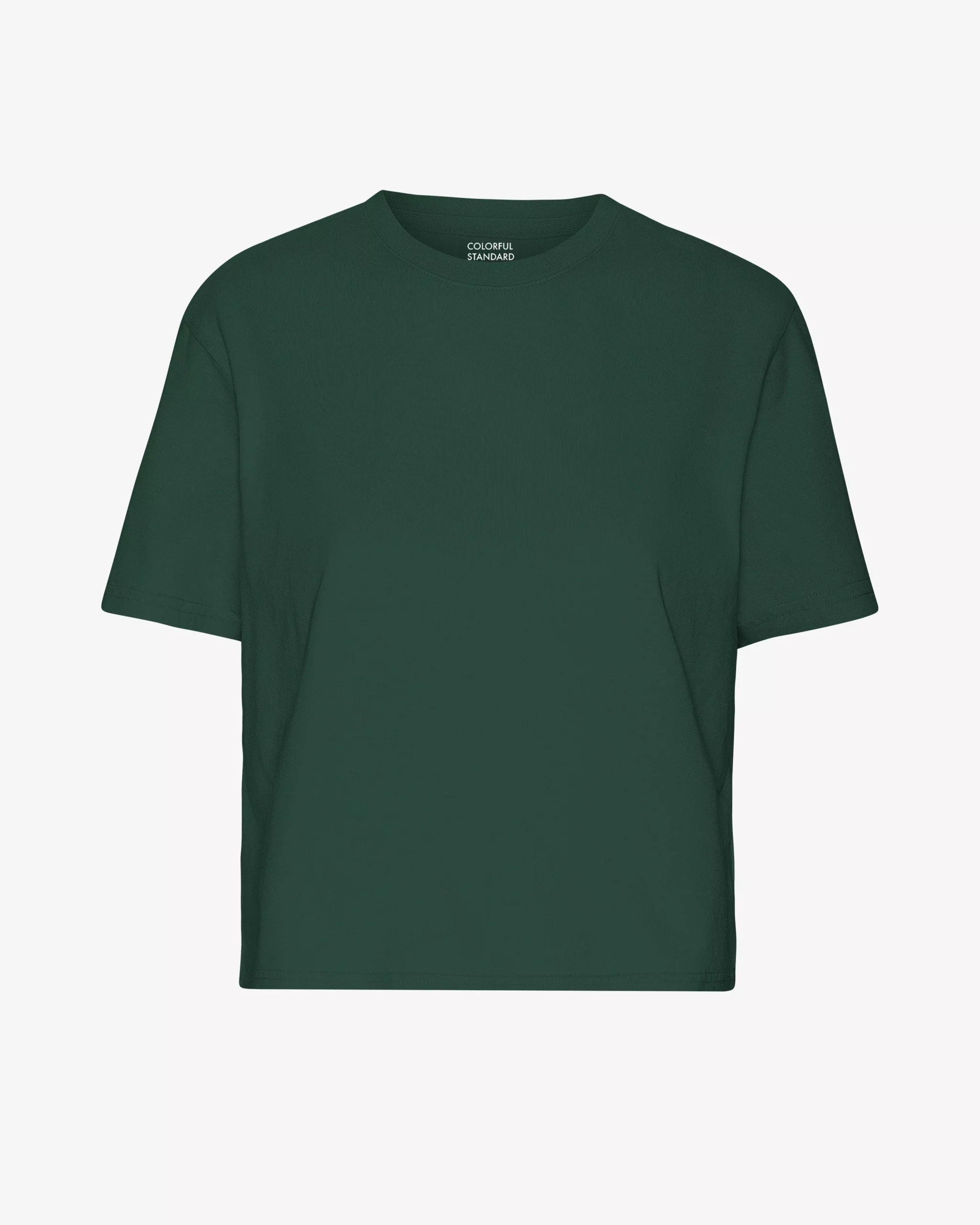 Organic Boxy Crop Tee - Emerald Green