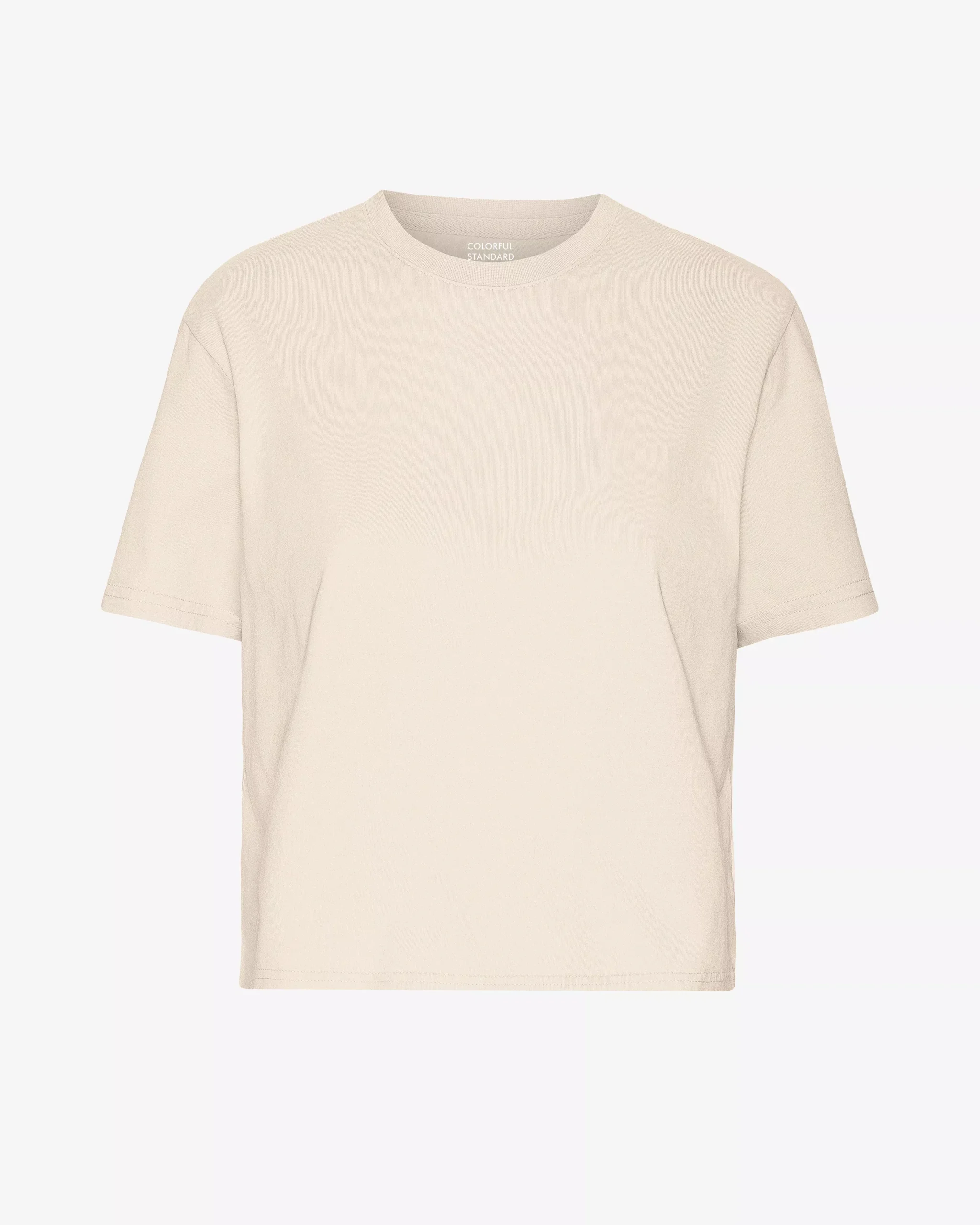 Organic Boxy Crop Tee - Ivory White
