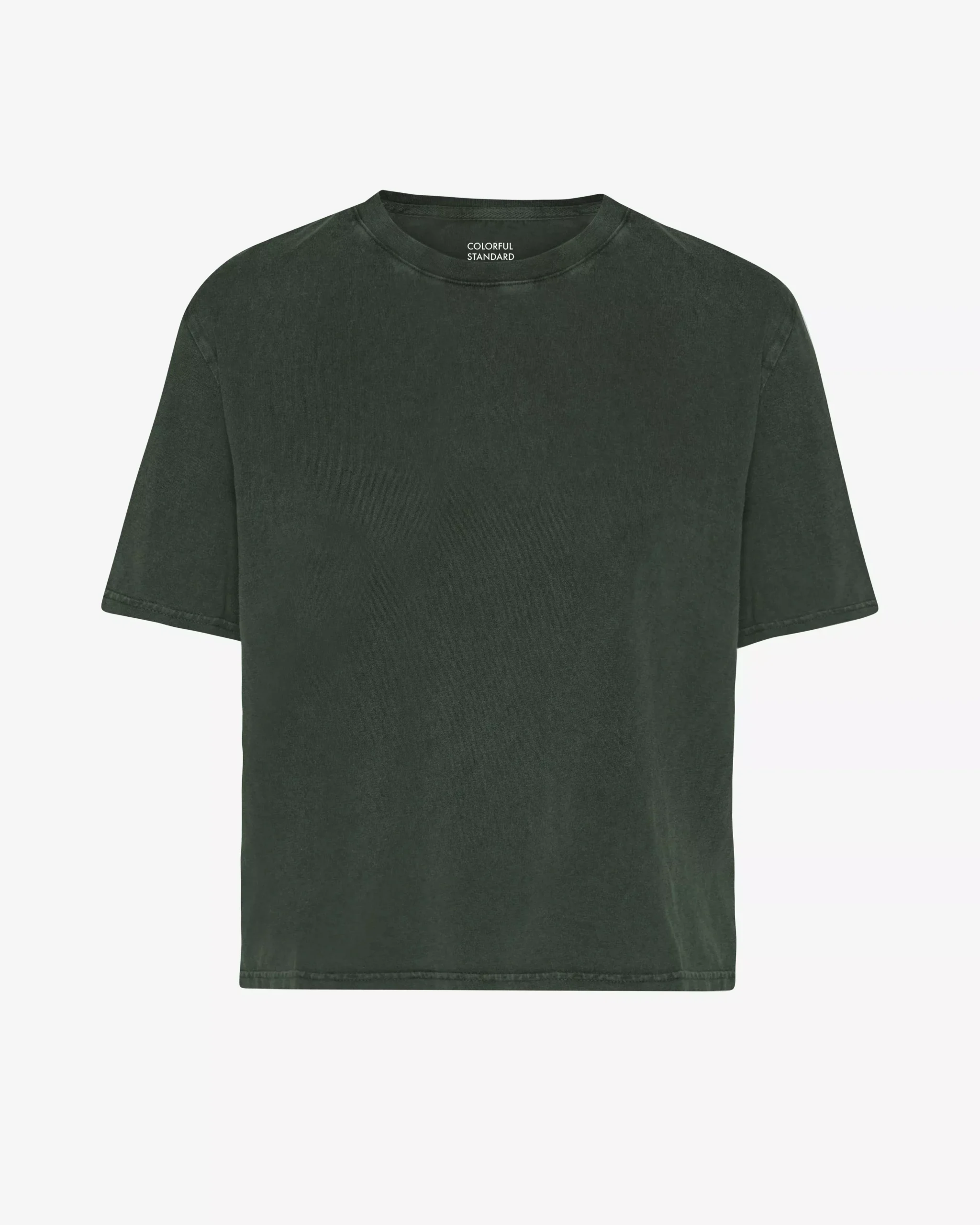 Organic Boxy Crop Tee - Midnight Forest