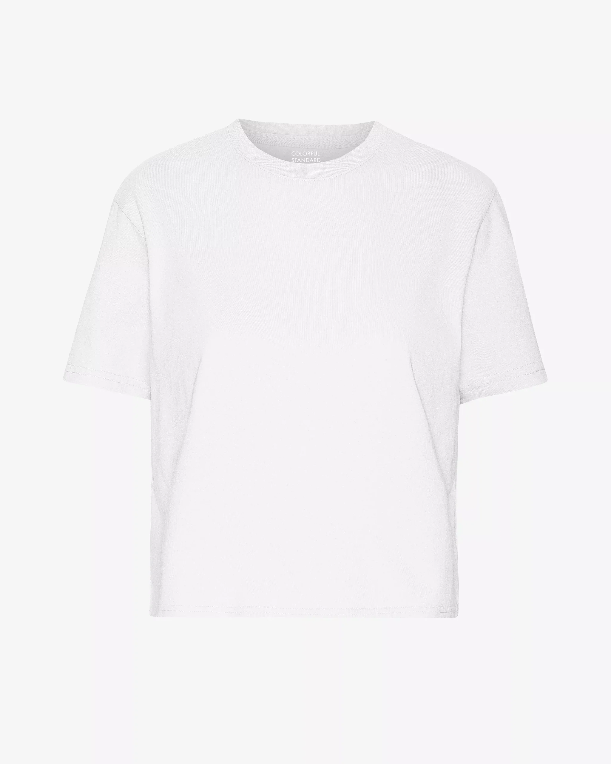 Organic Boxy Crop Tee - Optical White