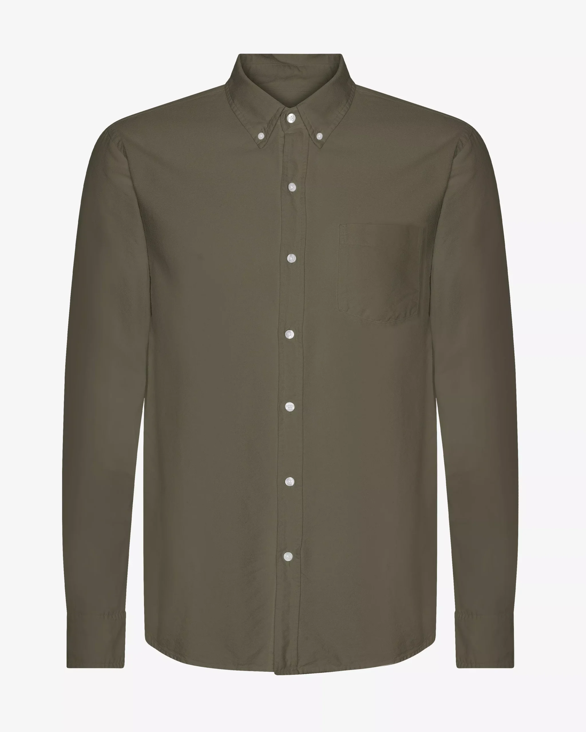 Organic Button Down Shirt - Dusty Olive