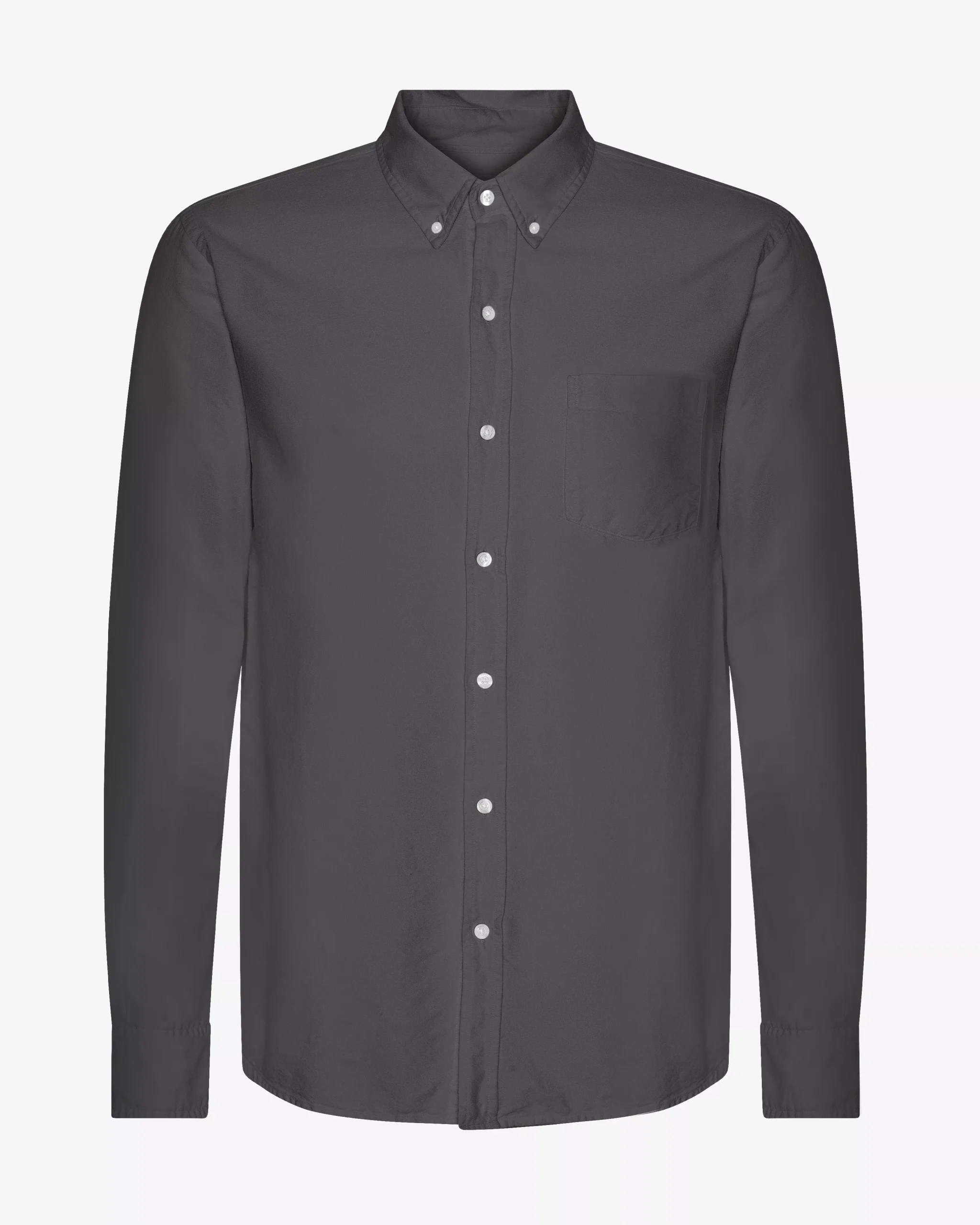 Organic Button Down Shirt - Lava Grey
