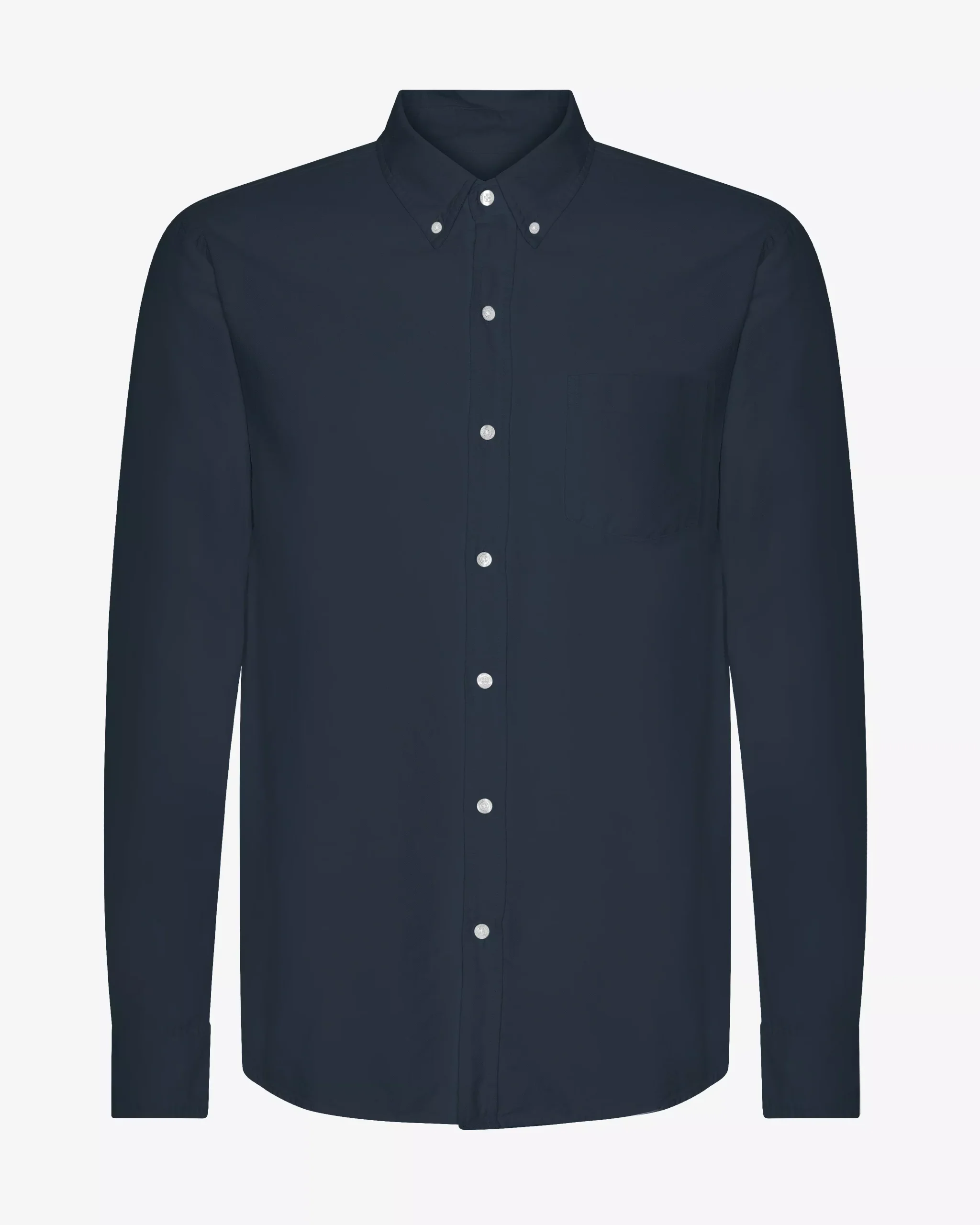 Organic Button Down Shirt - Navy Blue