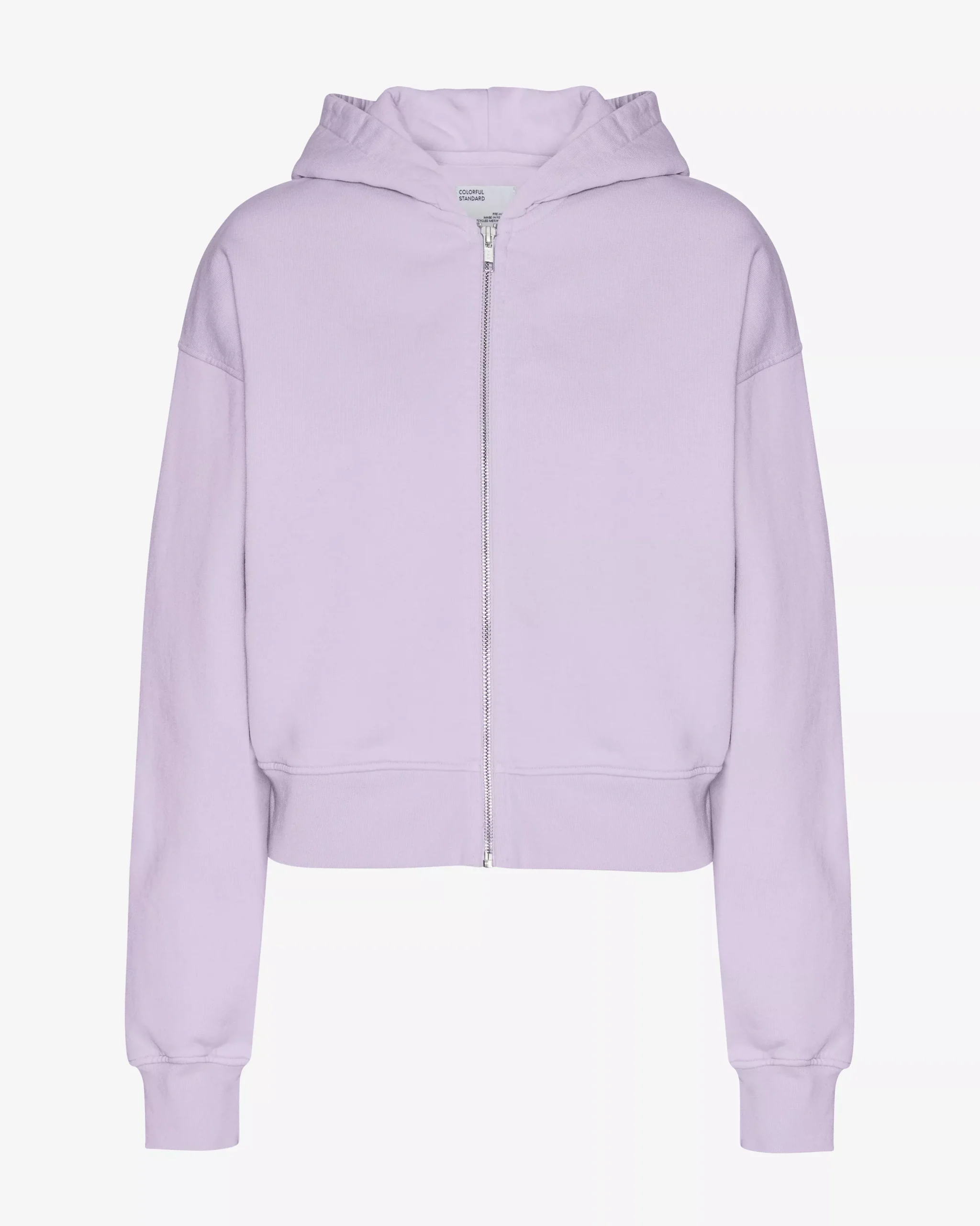 Organic Crop Zip Hood - Soft Lavender