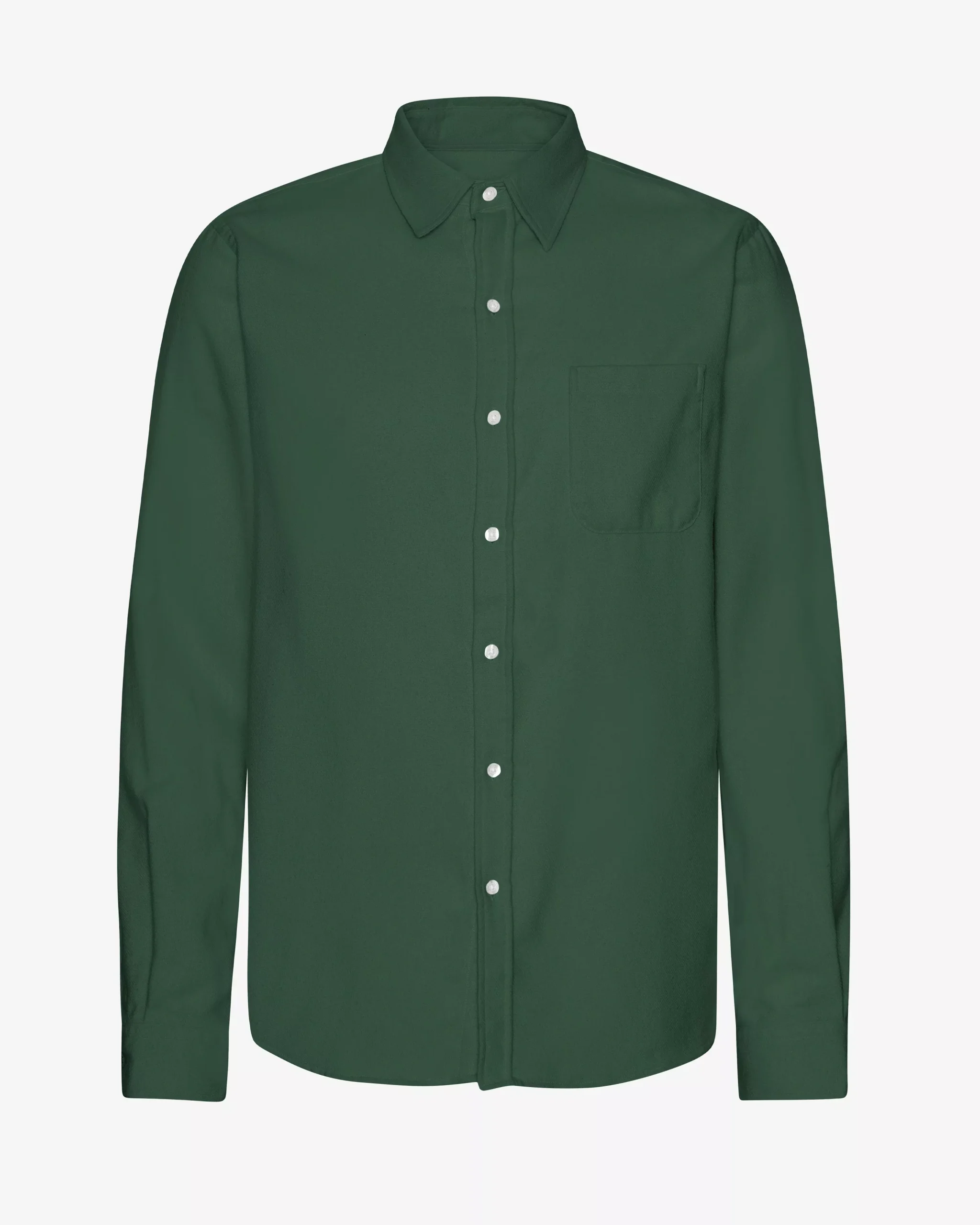 Organic Flannel Shirt - Emerald Green