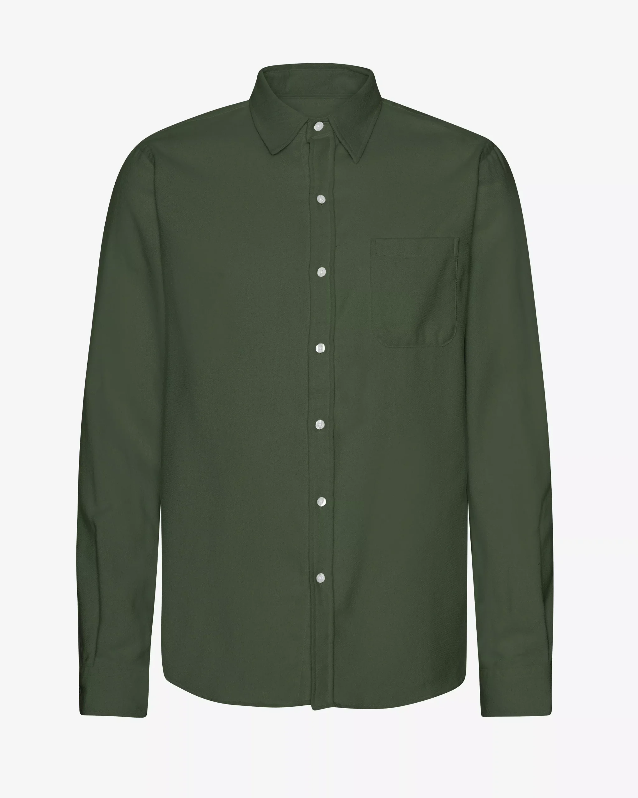 Organic Flannel Shirt - Hunter Green