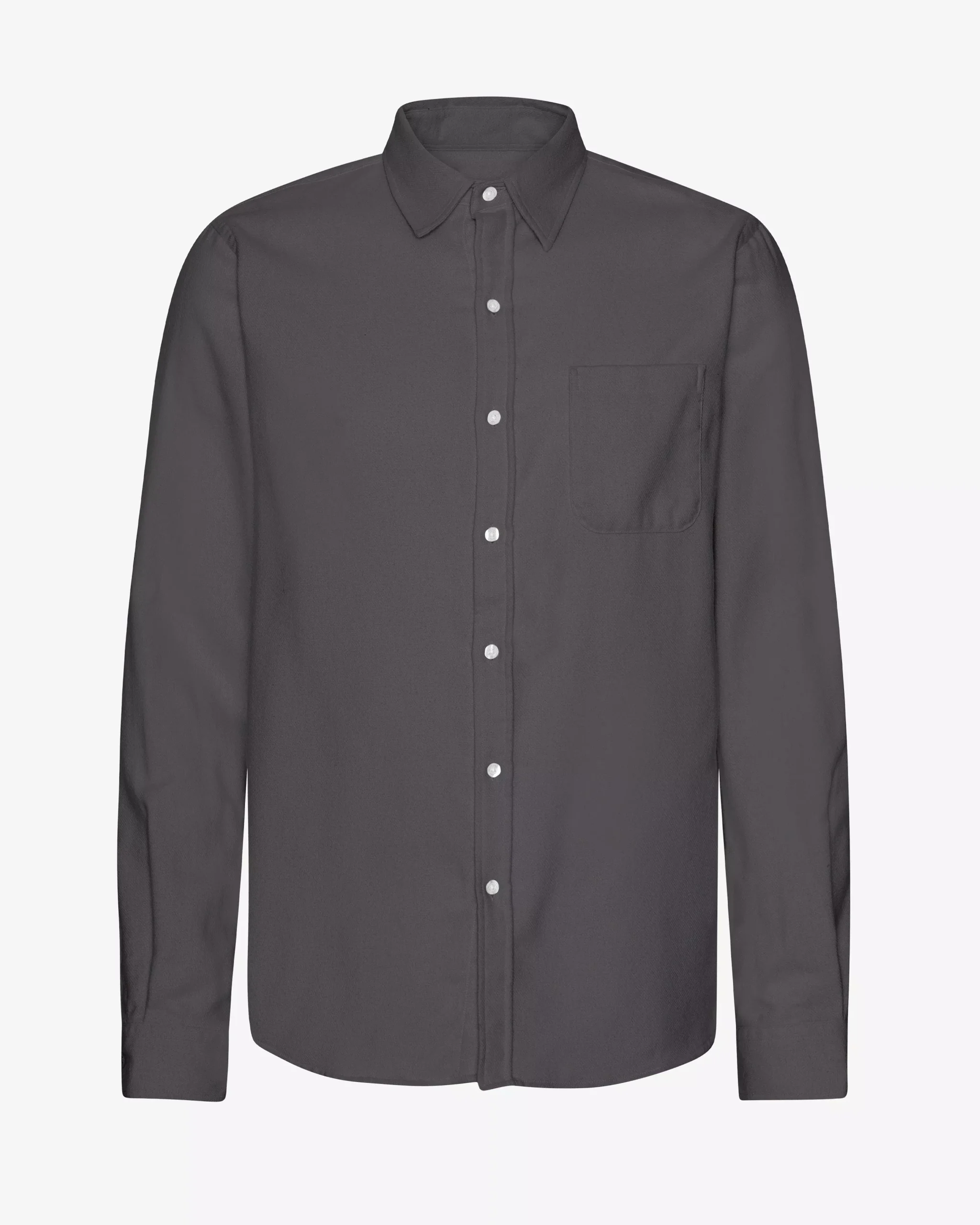Organic Flannel Shirt - Lava Grey