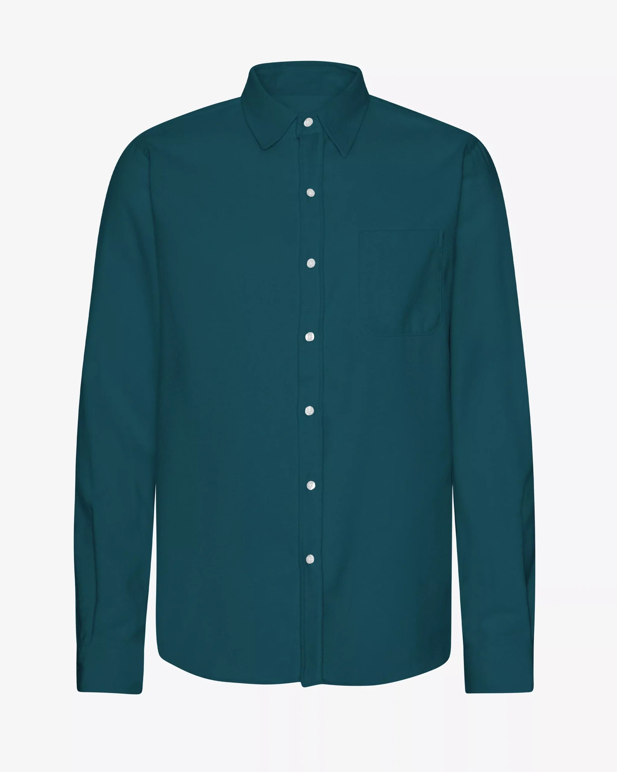 Organic Flannel Shirt - Ocean Green