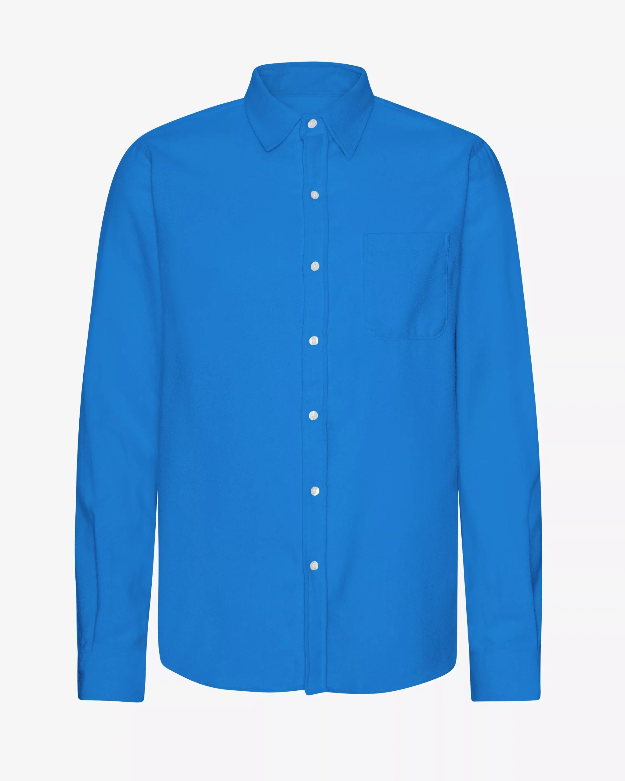 Organic Flannel Shirt - Pacific Blue