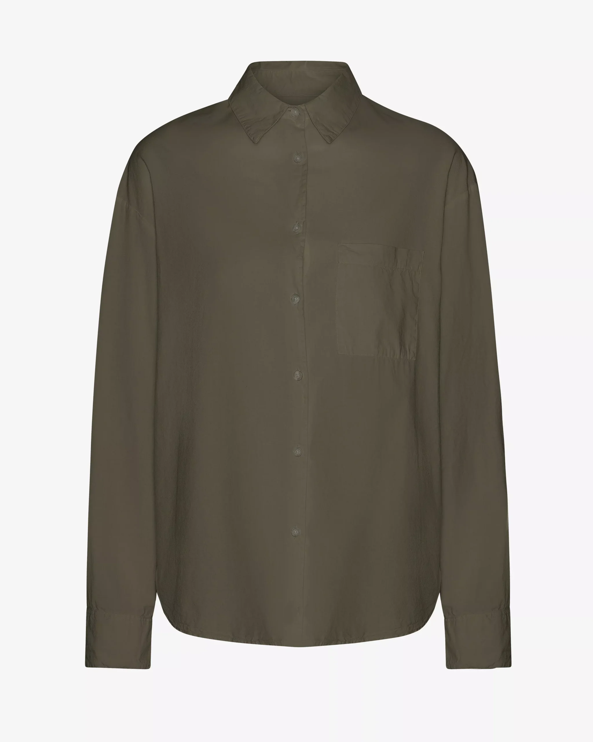 Organic Oversized Shirt - Dusty Olive