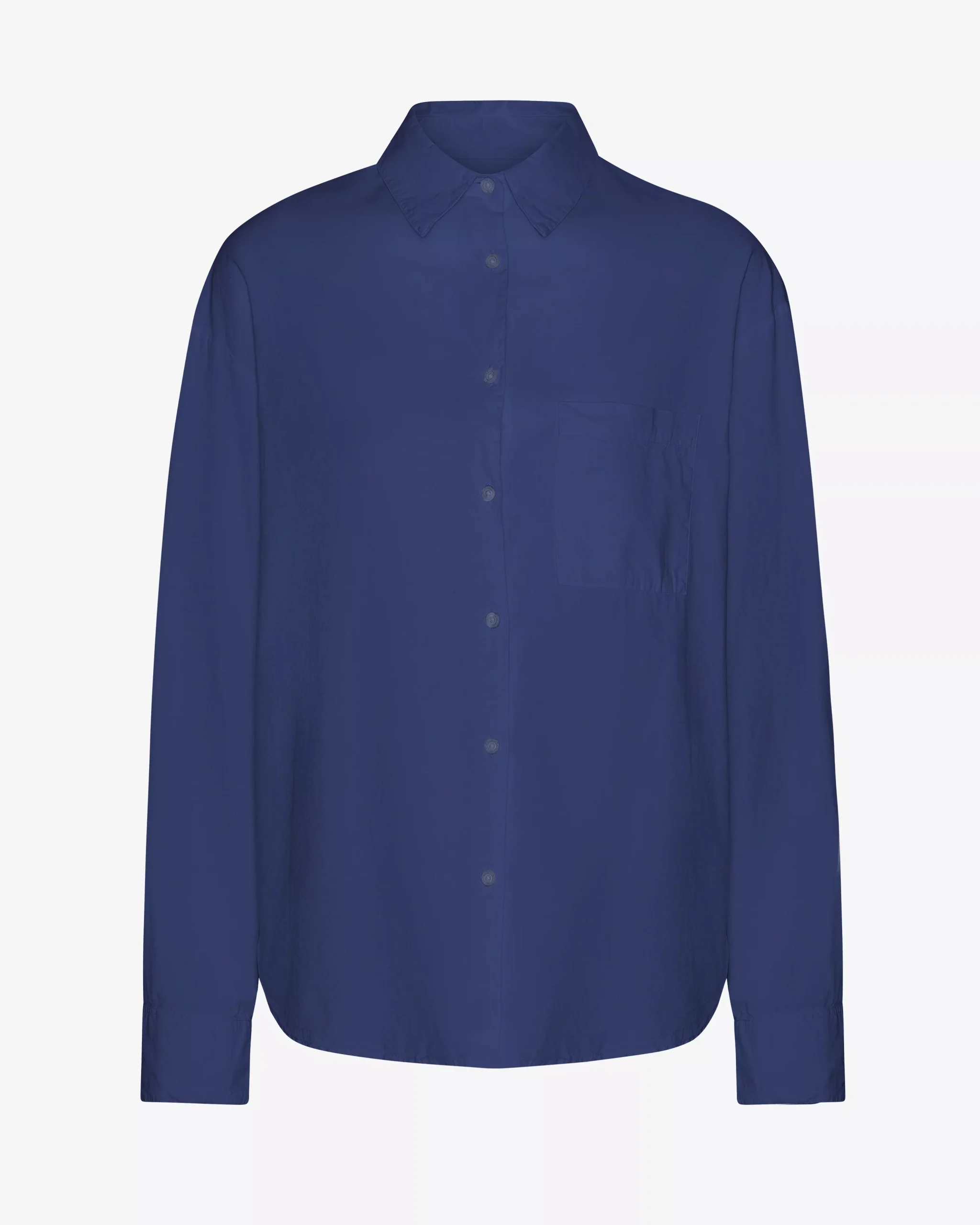 Organic Oversized Shirt - Marine Blue