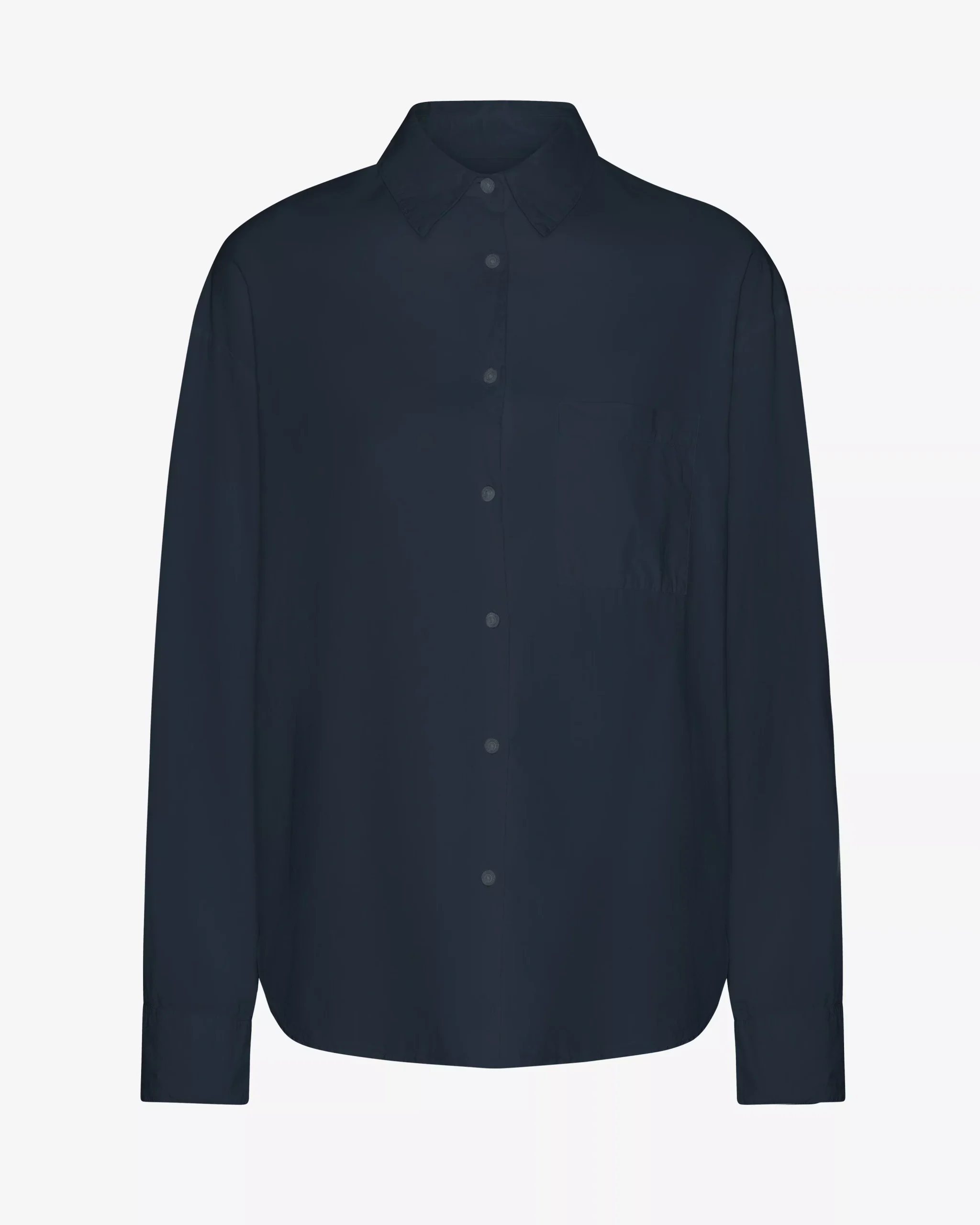 Organic Oversized Shirt - Navy Blue