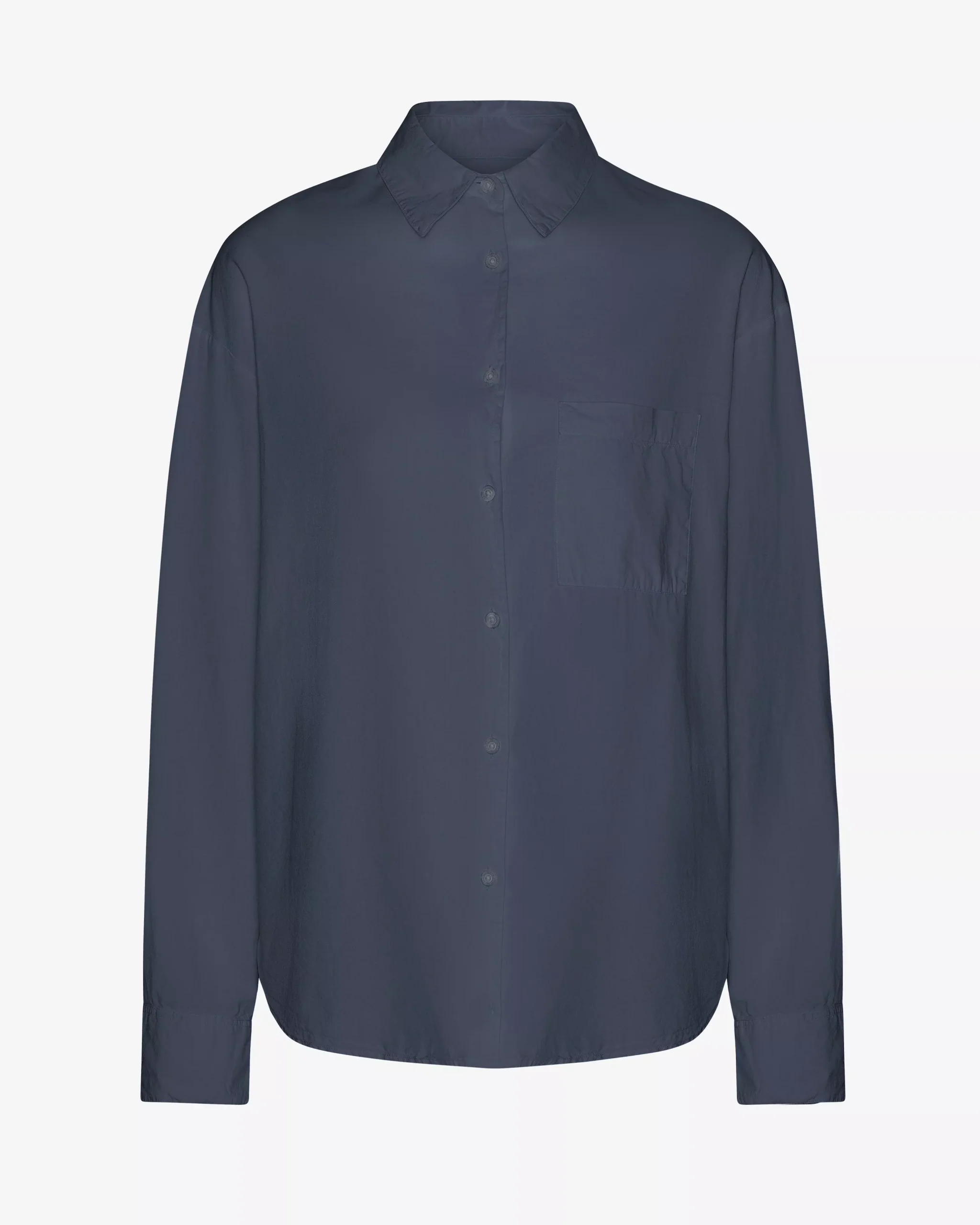 Organic Oversized Shirt - Petrol Blue
