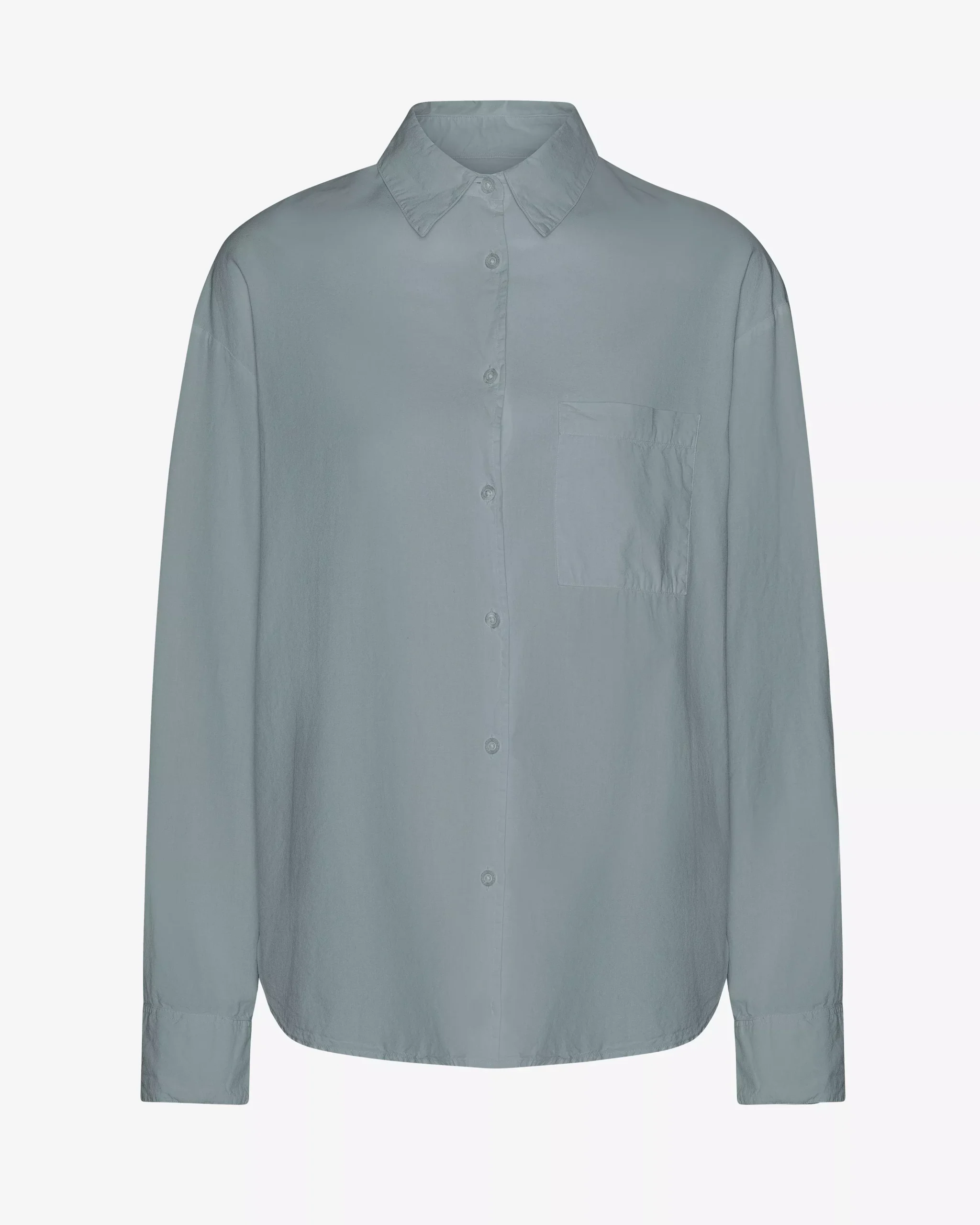 Organic Oversized Shirt - Steel Blue