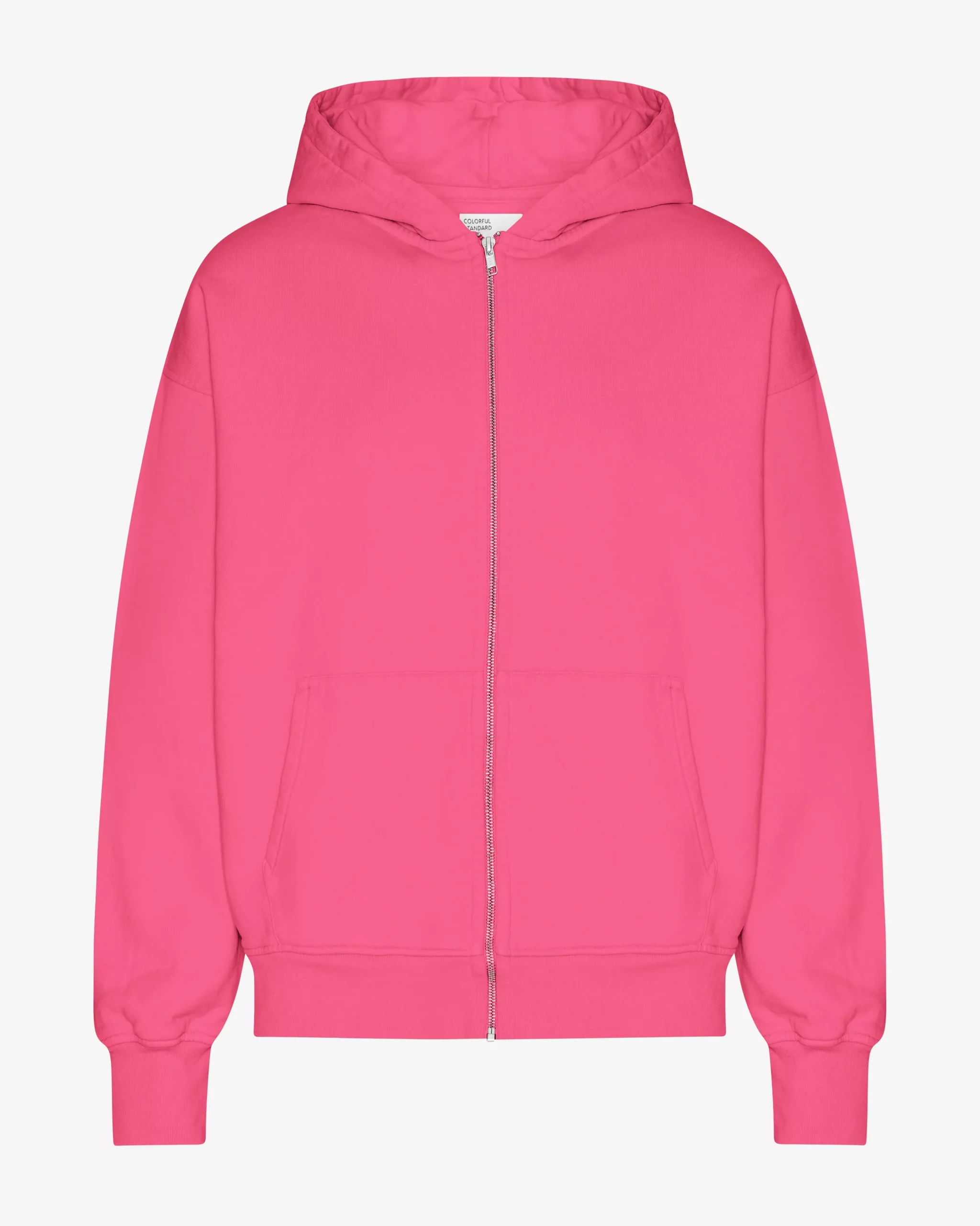 Organic Oversized Zip Hood - Bubblegum Pink