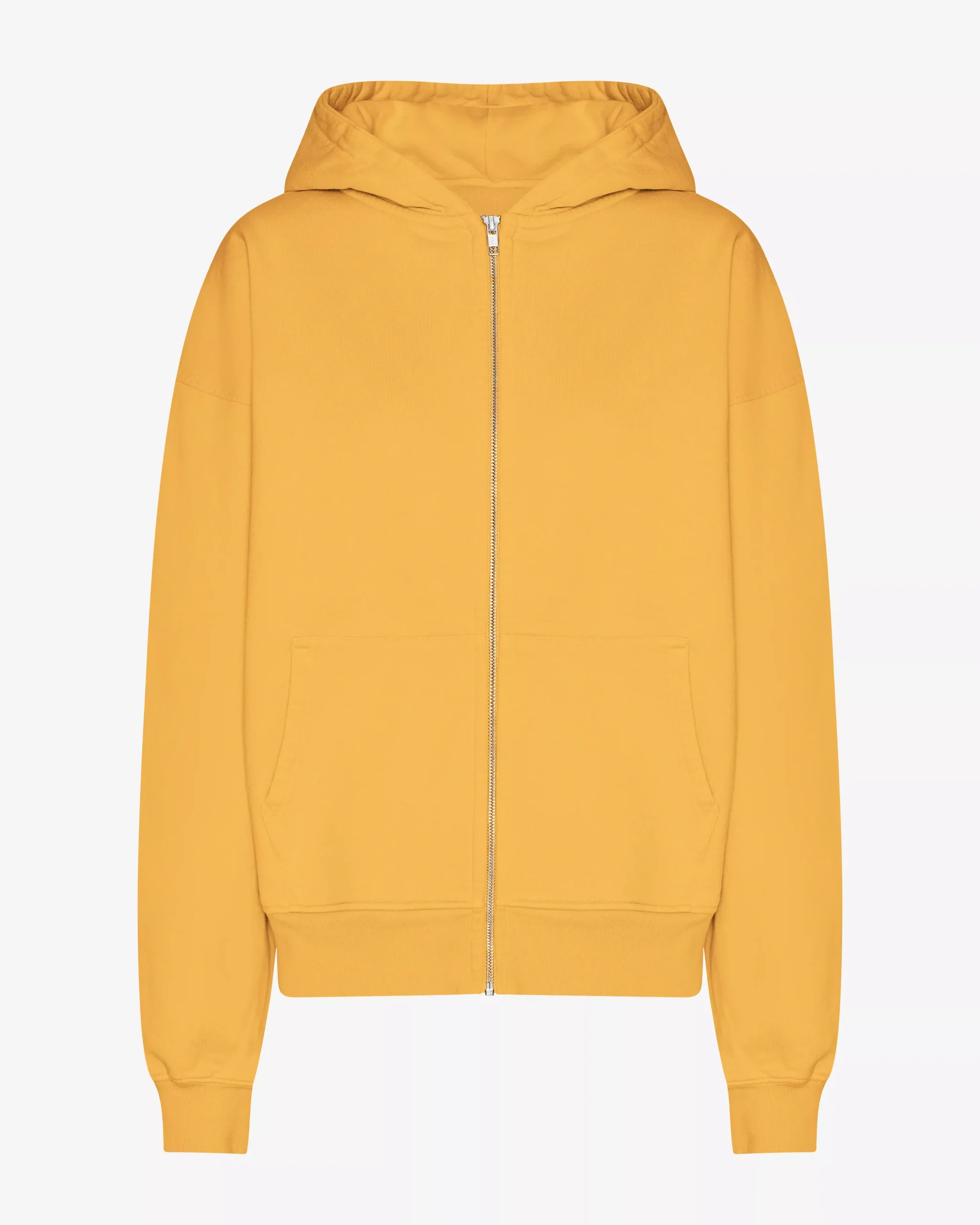 Organic Oversized Zip Hood - Burned Yellow