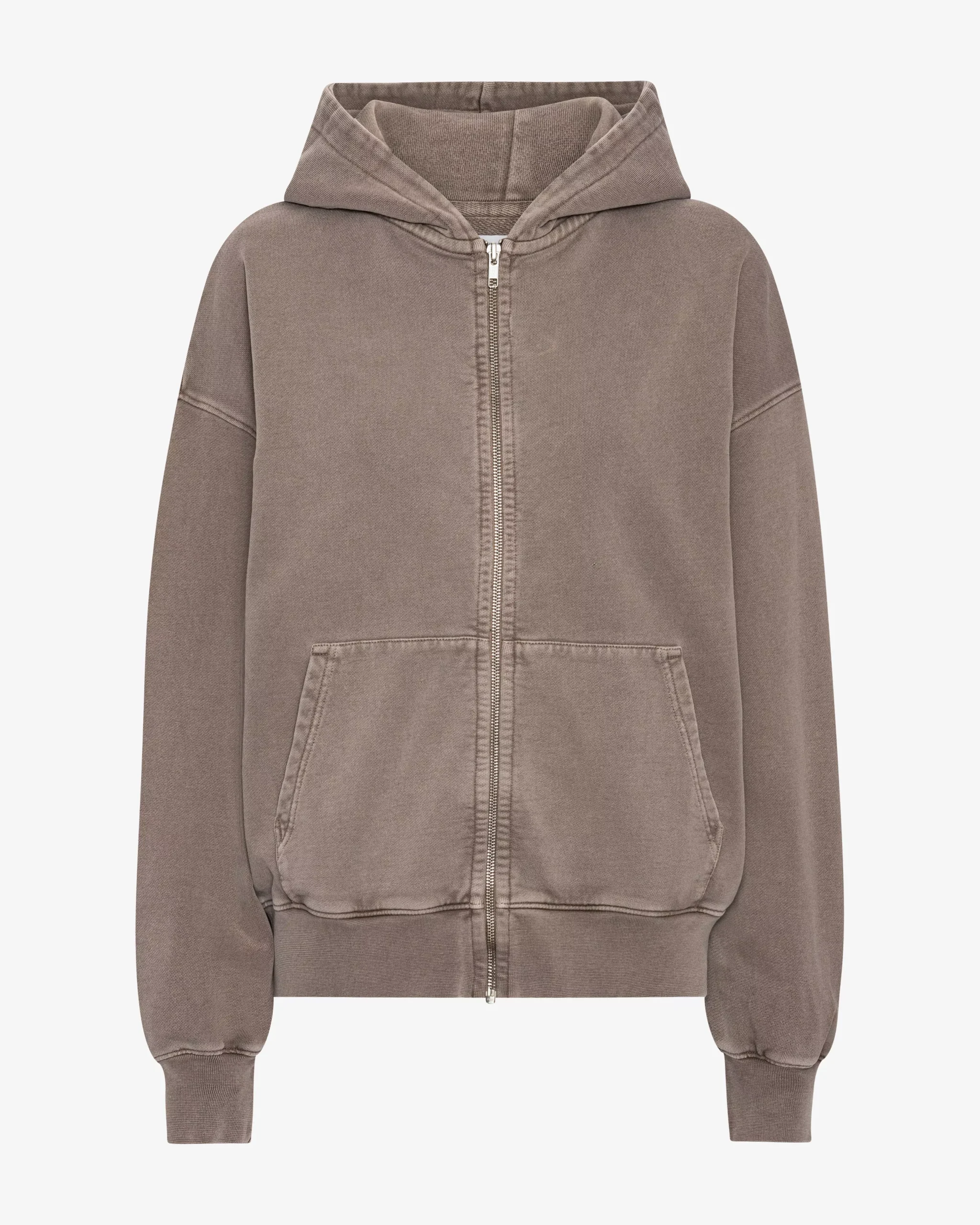 Organic Oversized Zip Hood - Faded Khaki