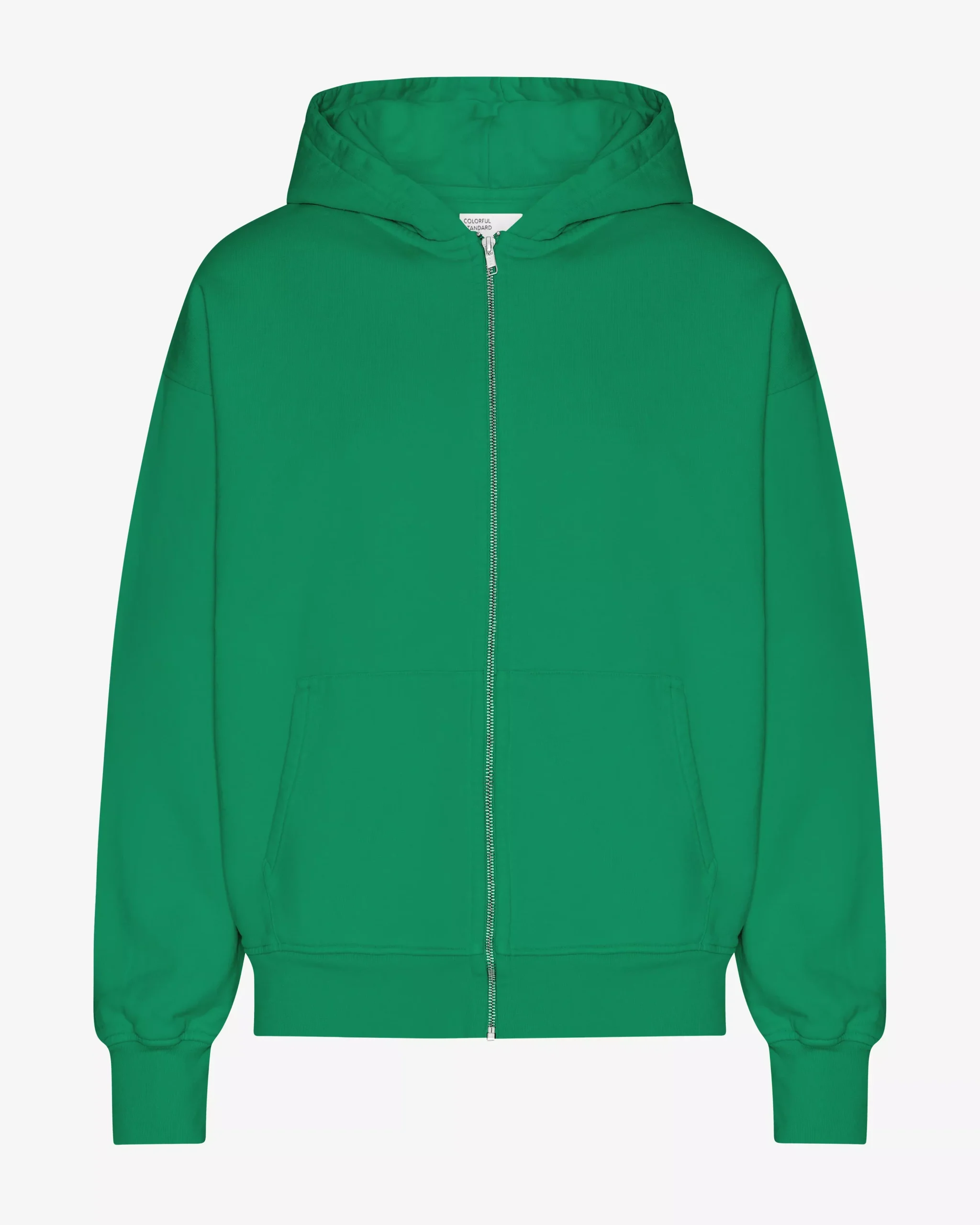 Organic Oversized Zip Hood - Kelly Green