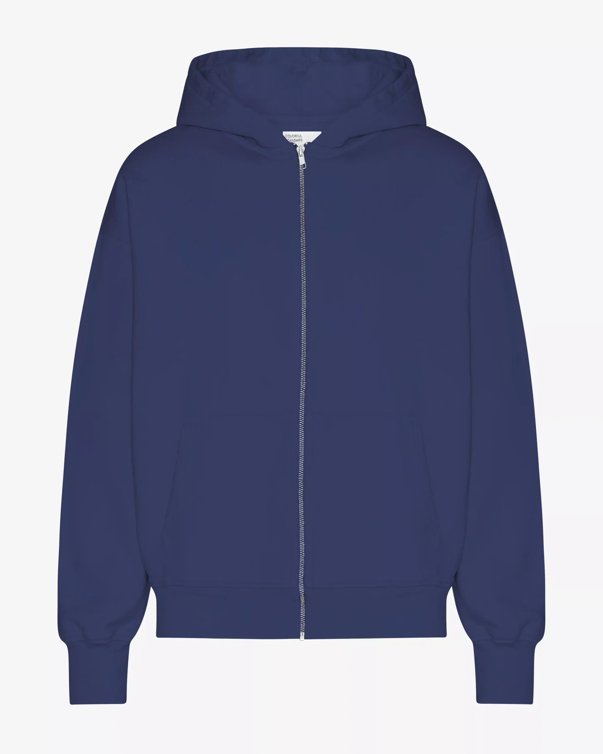 Organic Oversized Zip Hood - Marine Blue