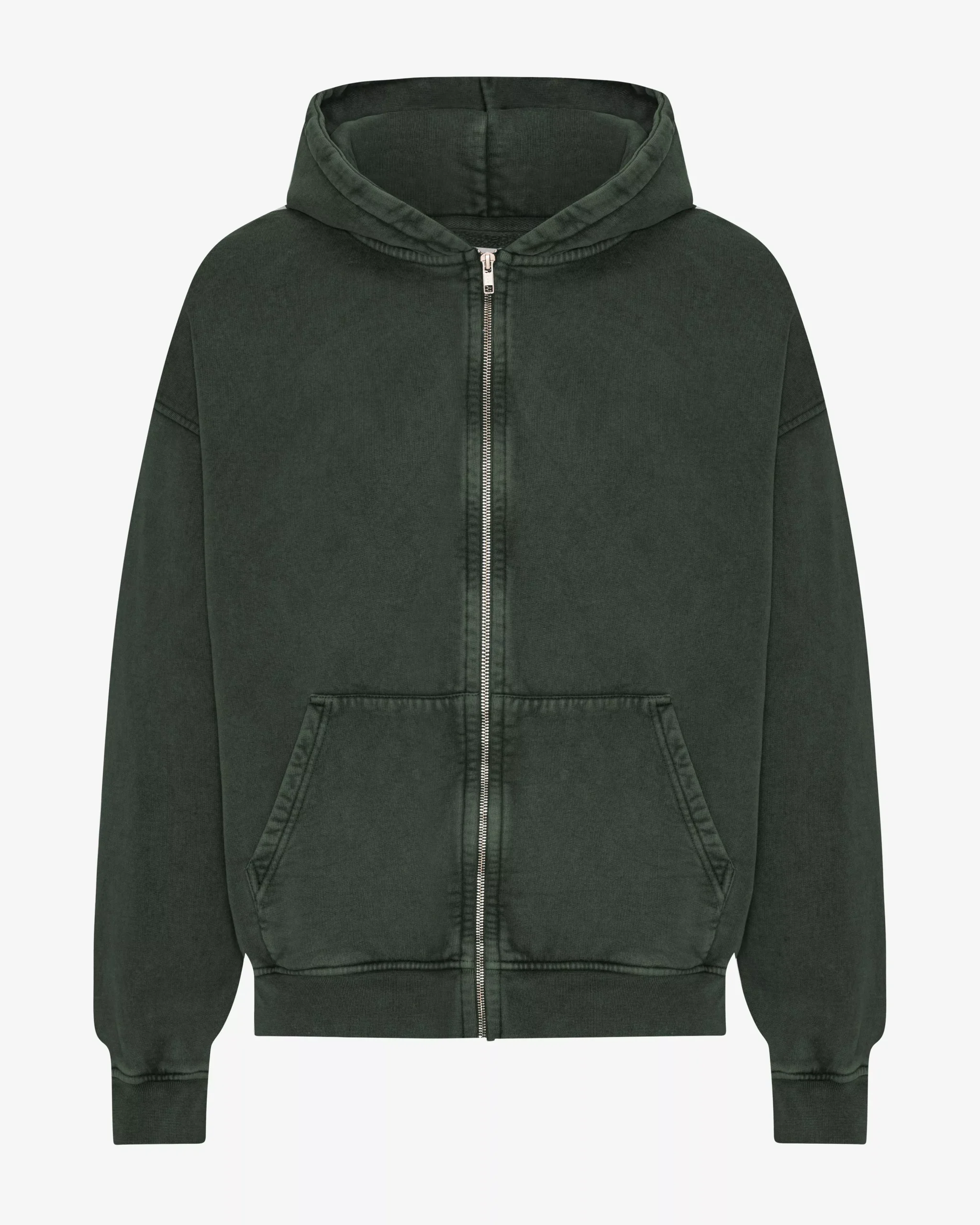 Organic Oversized Zip Hood - Midnight Forest