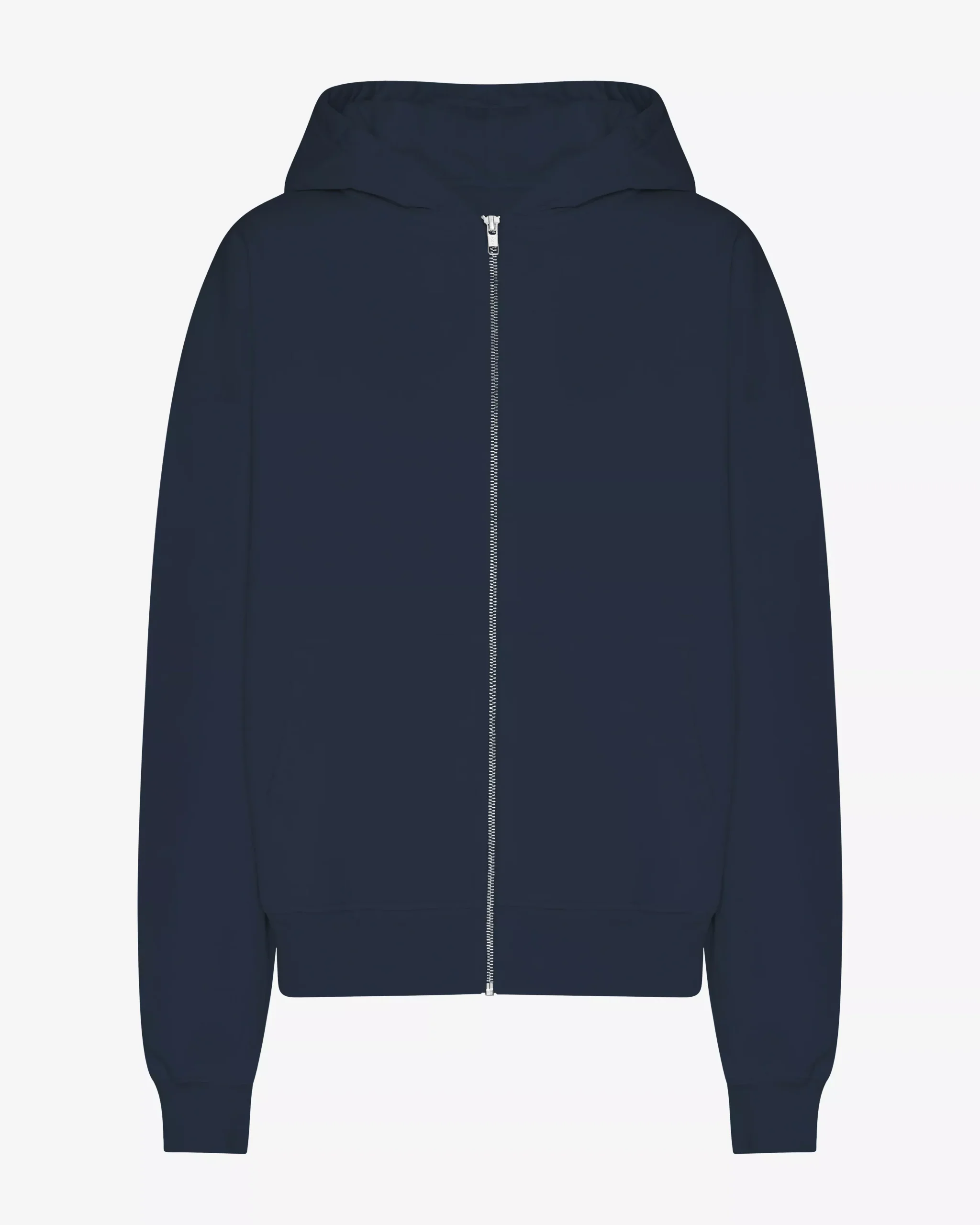 Organic Oversized Zip Hood - Navy Blue