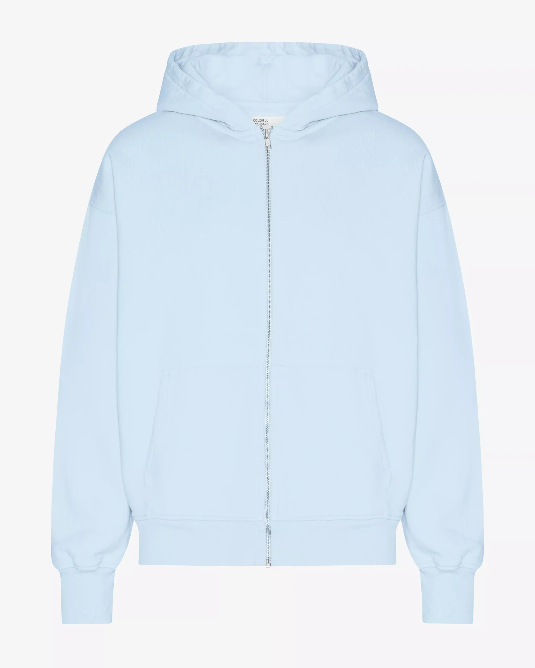 Organic Oversized Zip Hood - Polar Blue
