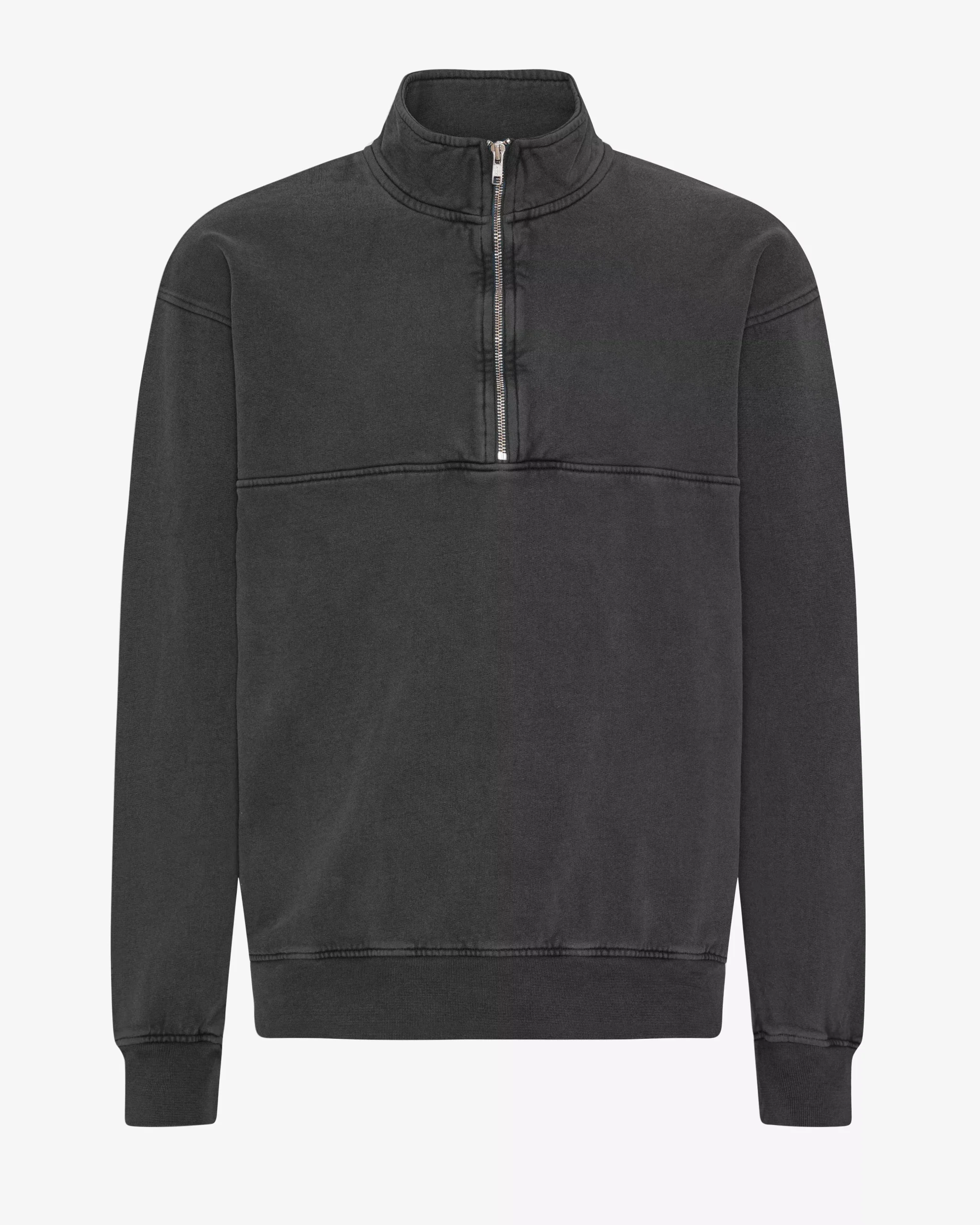 Organic Quarter Zip - Faded Black