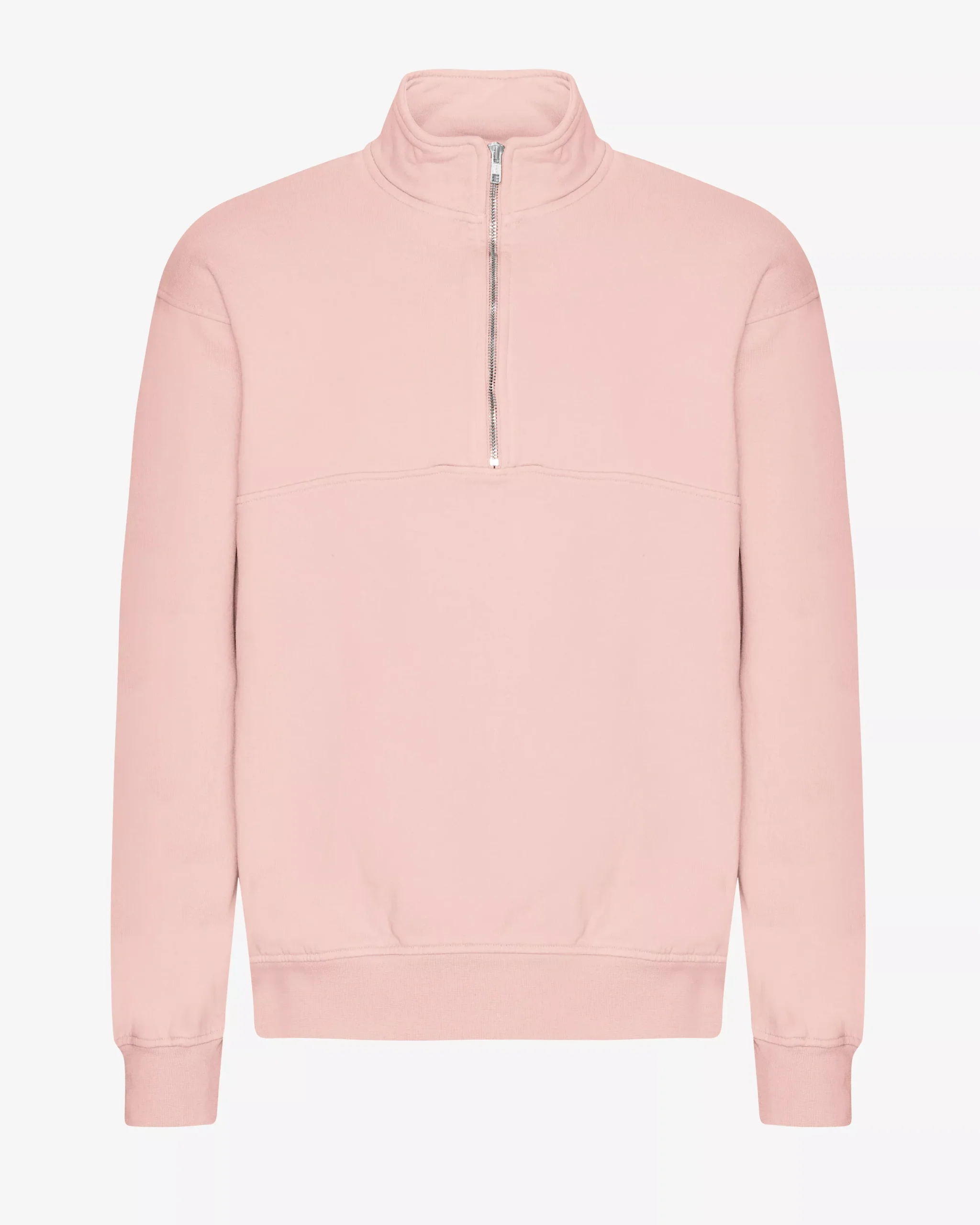 Organic Quarter Zip - Faded Pink