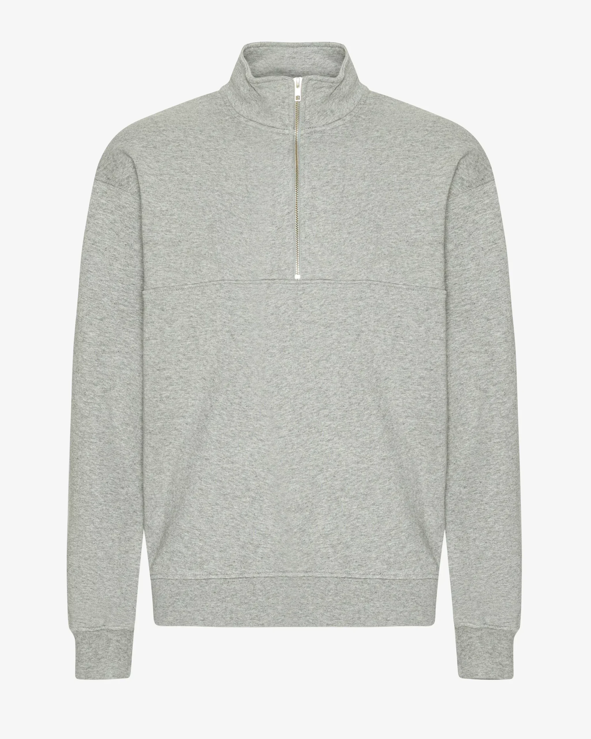 Organic Quarter Zip - Heather Grey