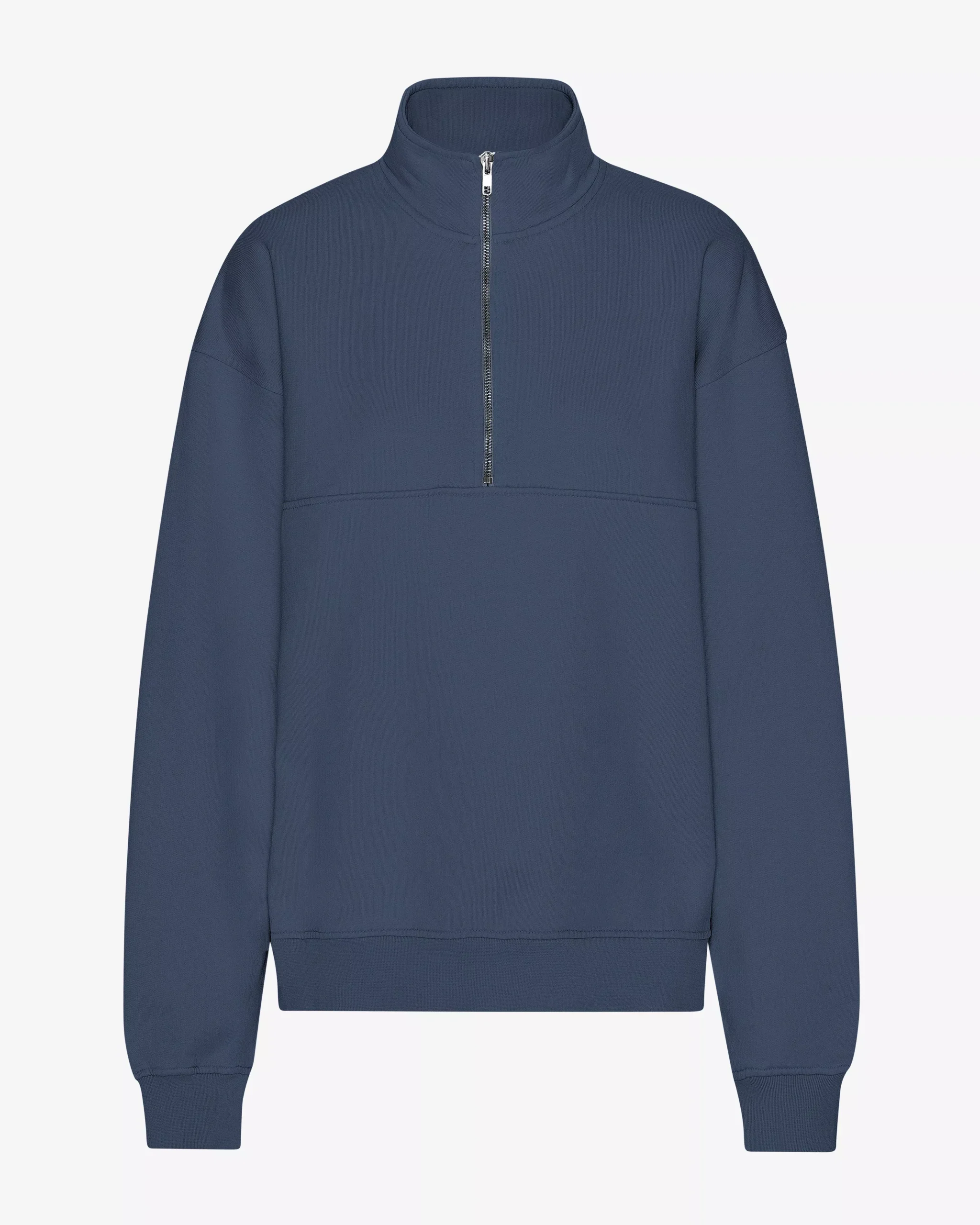 Organic Quarter Zip - Petrol Blue
